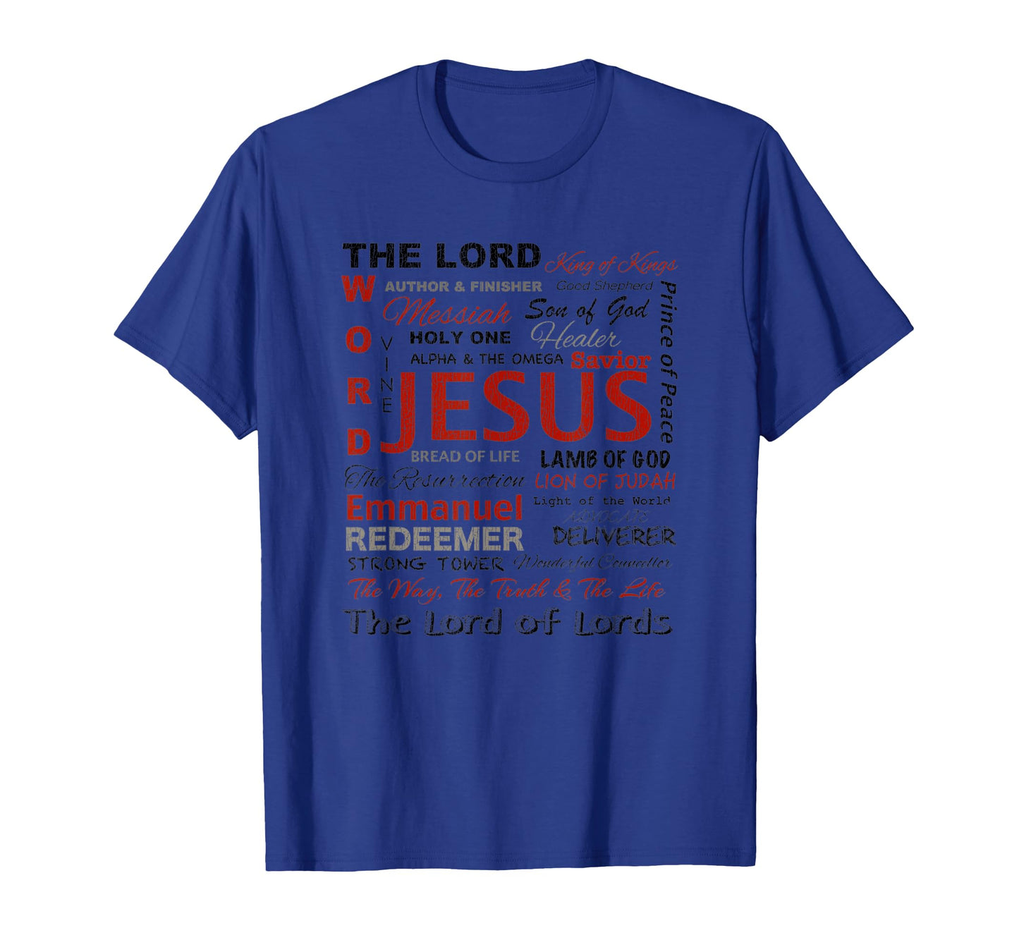 Vintage Names Of God Jesus Christ Bible Verse Christian T-Shirt