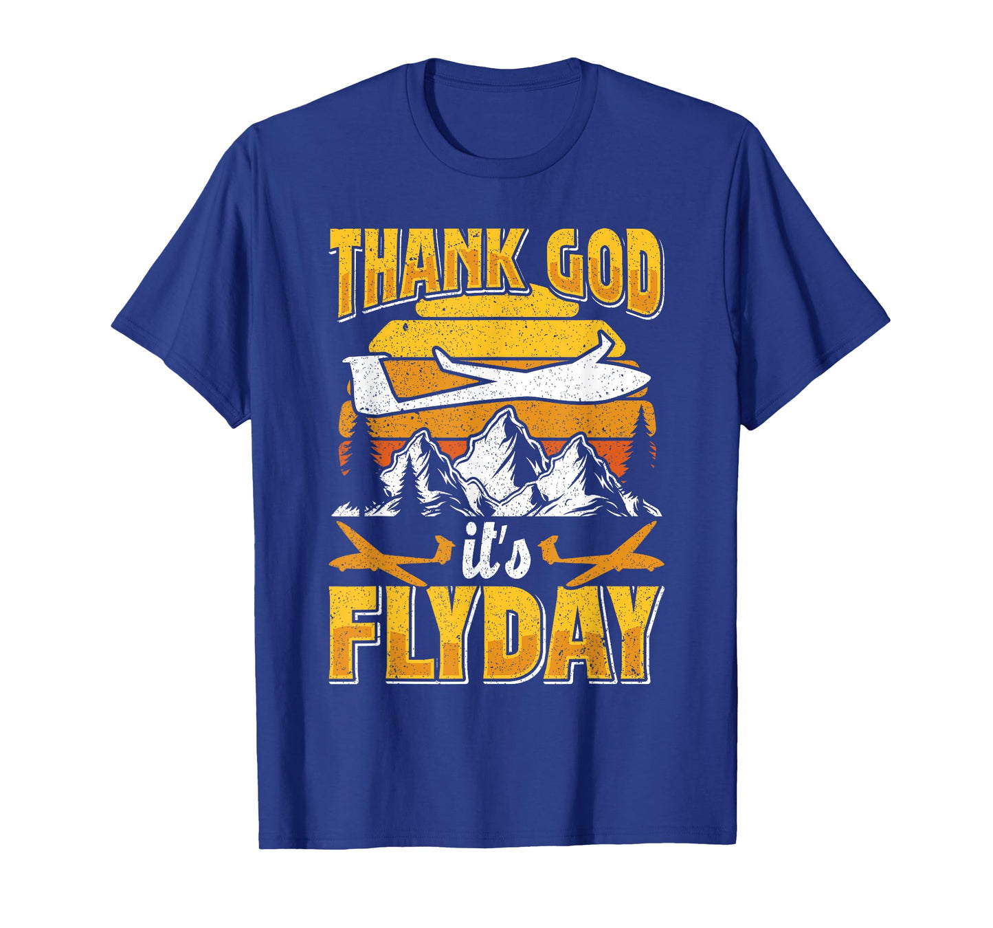 Thank God It's Flyday Gliding Day Flight Gliding Airplane T-Shirt