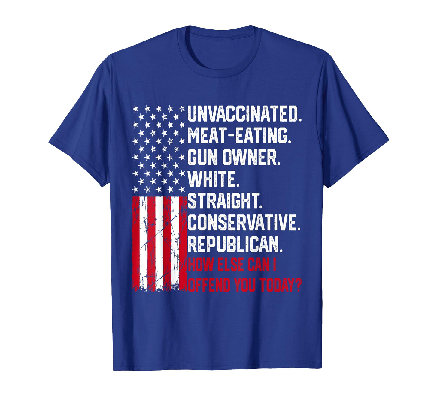 How Else Can I Offend You Today Funny Saying Quote Usa Flag Women Men T-Shirt