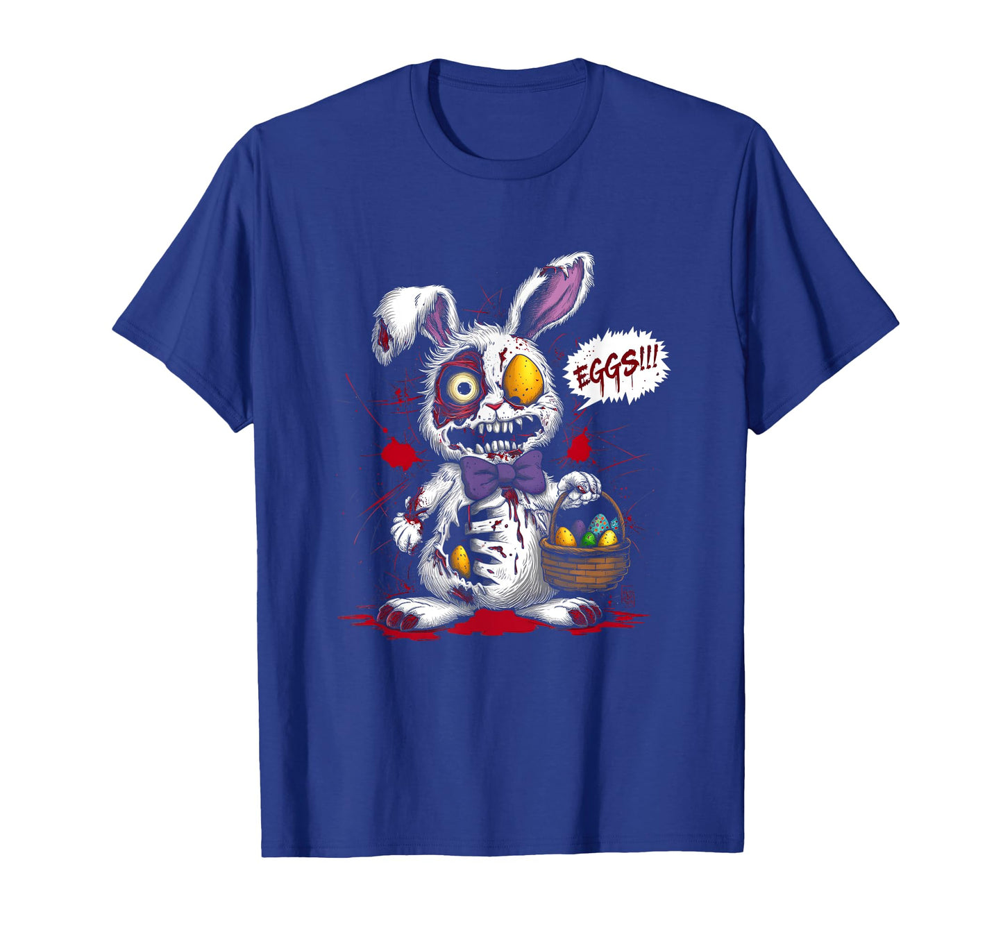 Zombie Evil Easter Bunny Egg Basket Horror Scary Easter Day T-Shirt