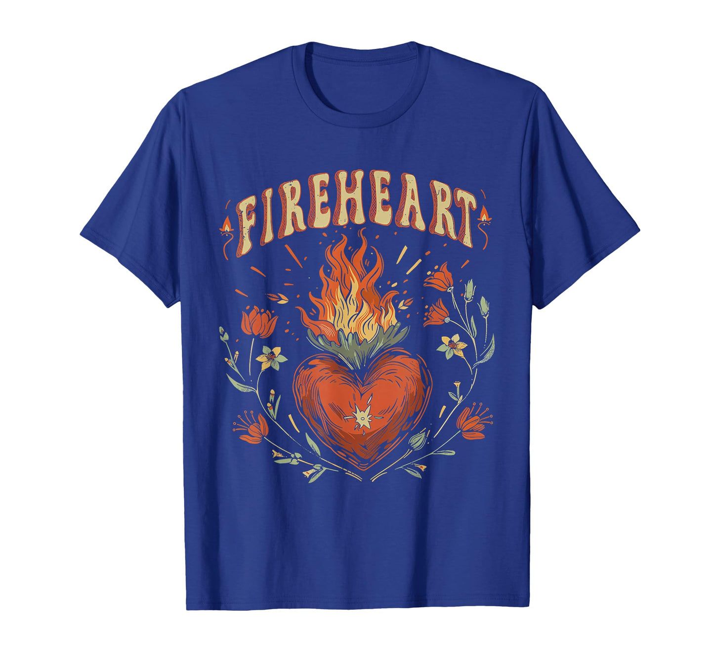Vintage Fire-heart T-Shirt