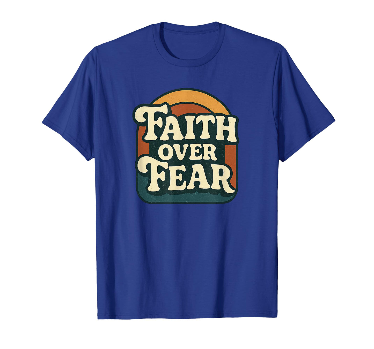Faith Over Fear Retro Christian Vintage 70s T-Shirt