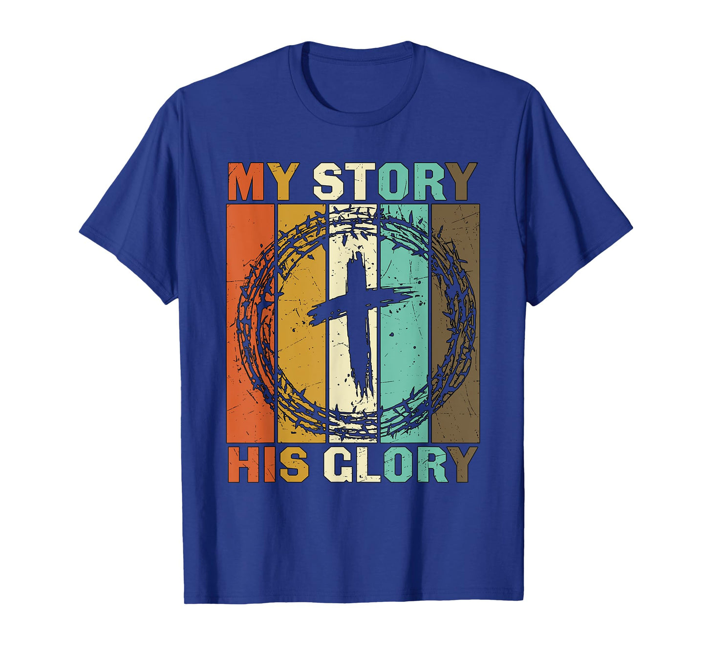 Vintage My Story His Glory Inspirational Christian Cross T-Shirt