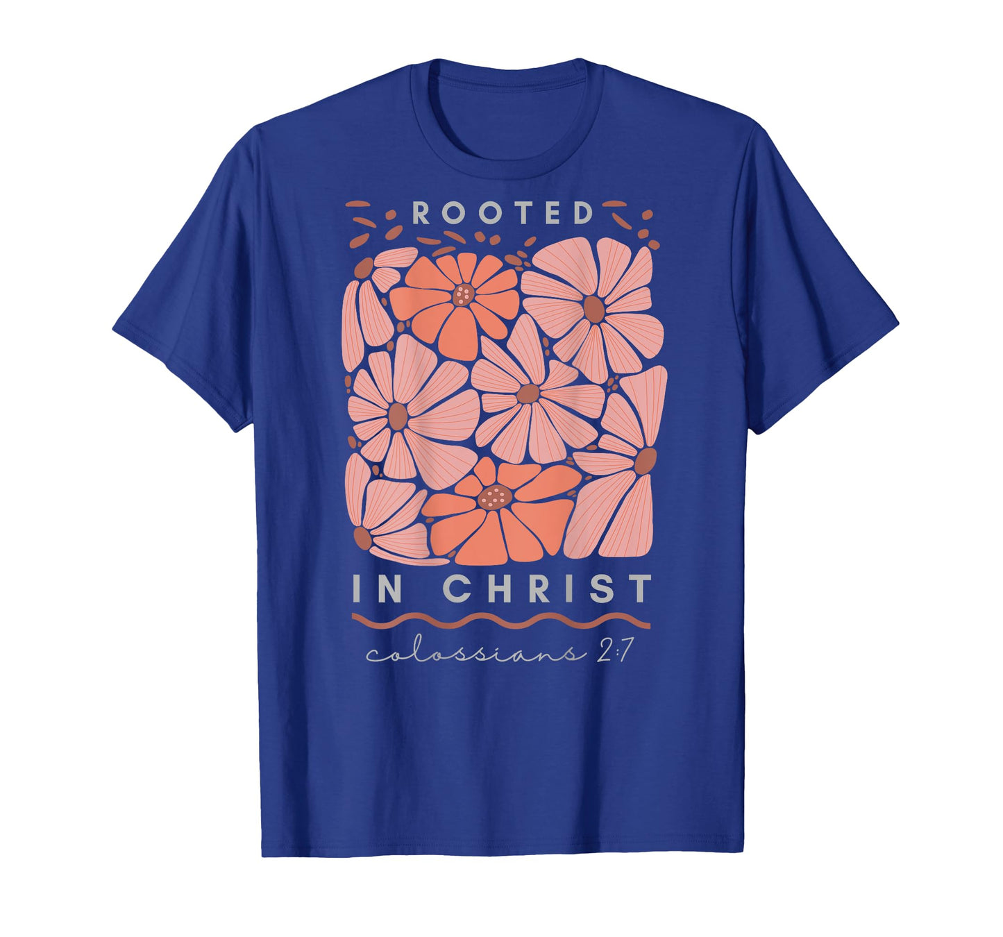 Colossians 2:7 Roots in Christ Scripture Christian Vintage T-Shirt