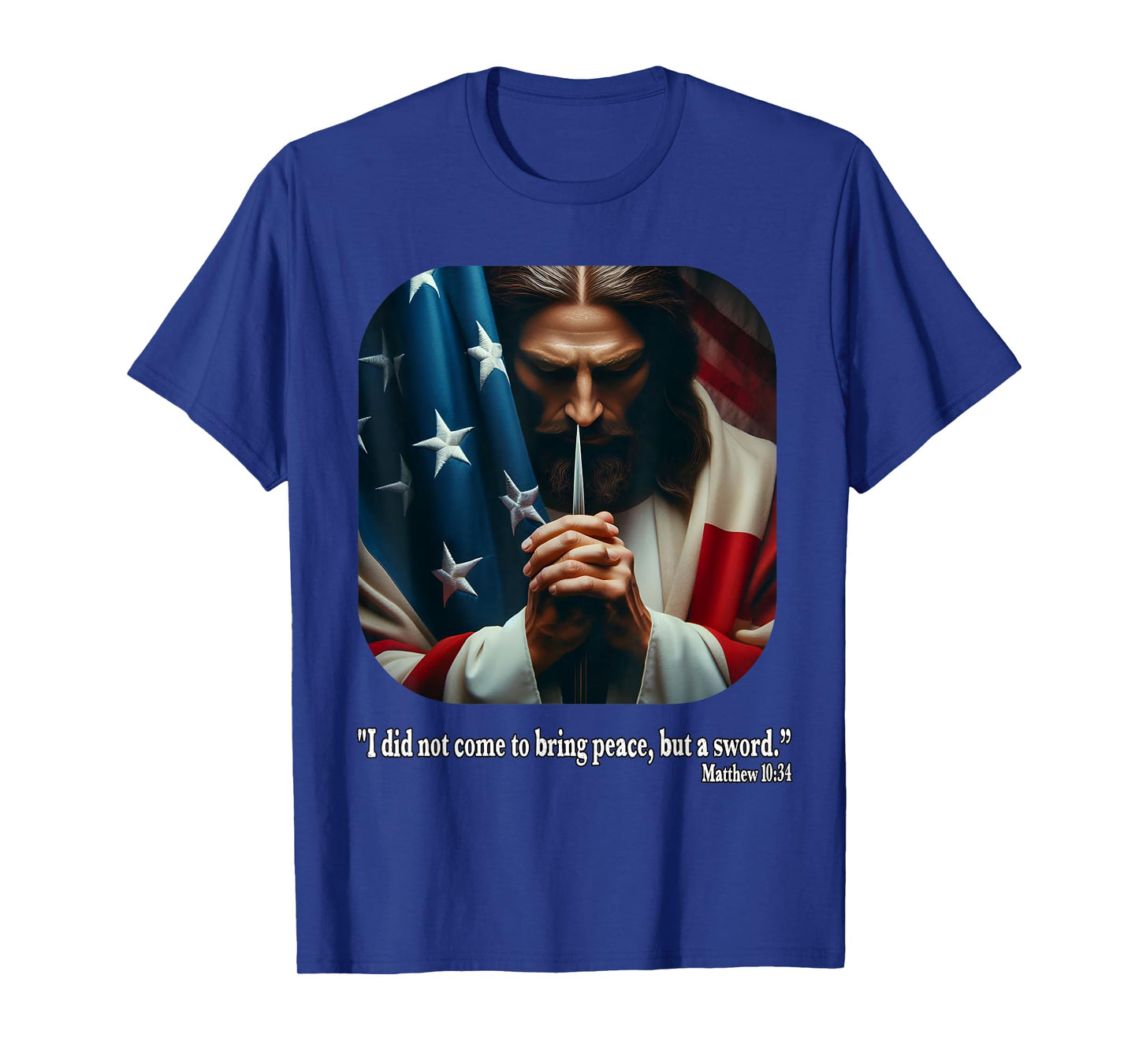 Jesus Fourth of July Bible Quote USA Flag Christian T-Shirt