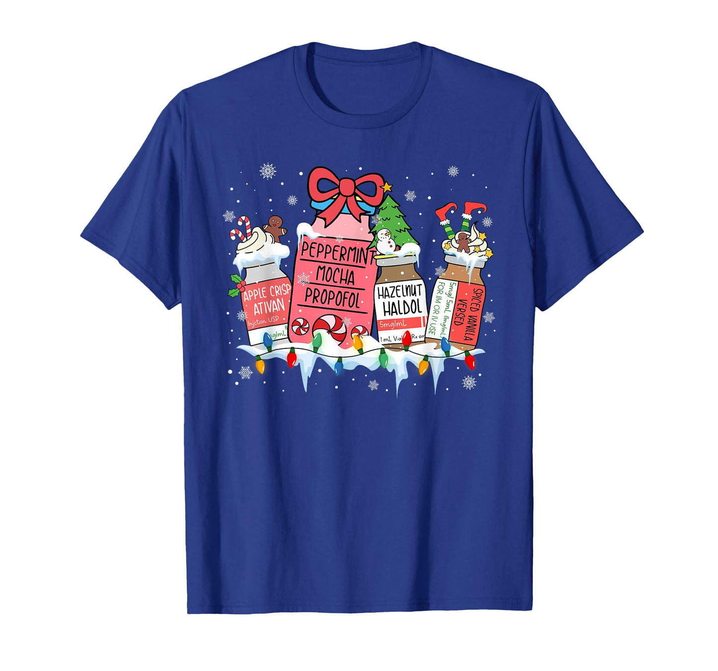 Pharmacy Crew Christmas Pharmacist Medicine Reindeer Bow T-Shirt