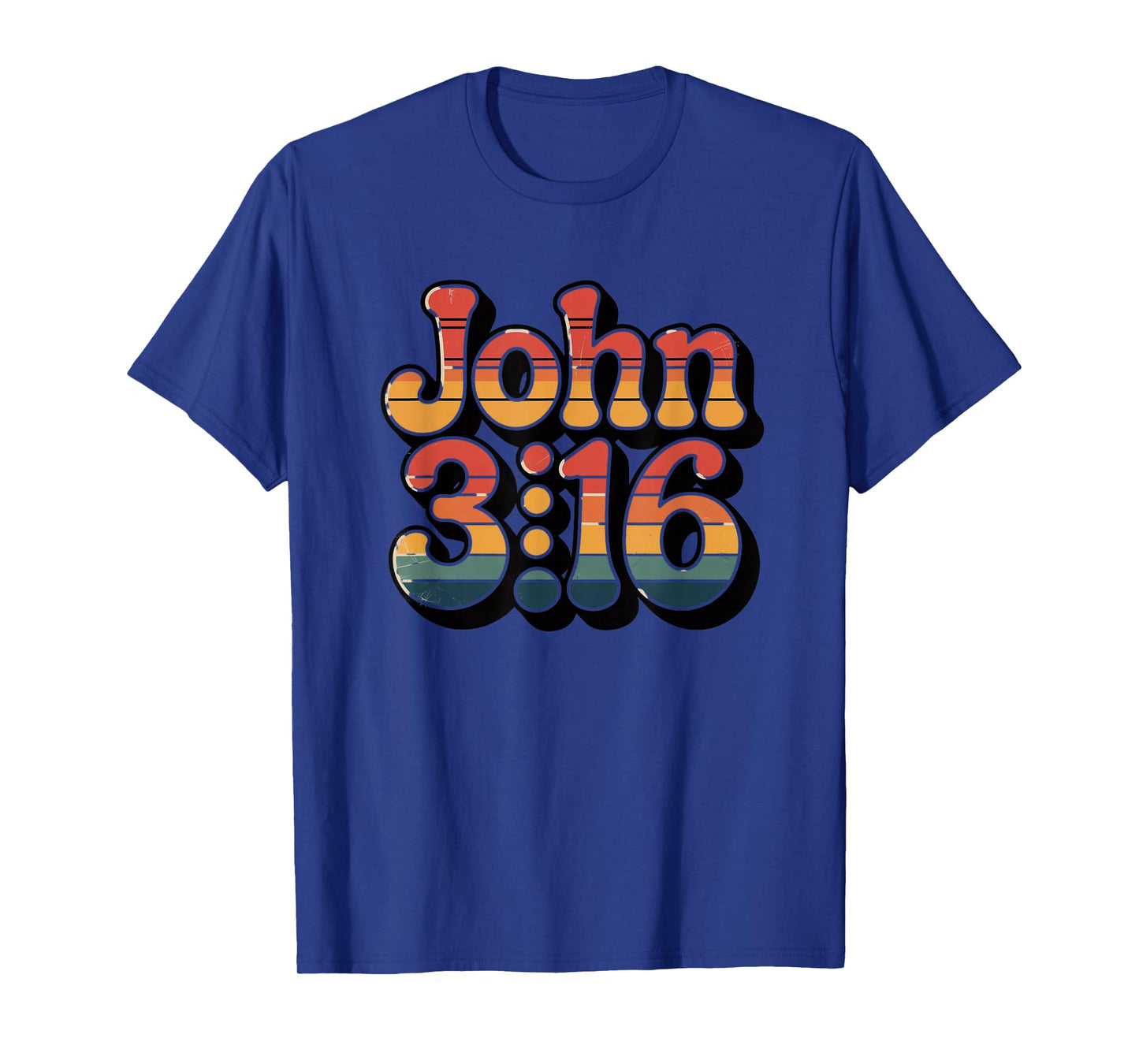 John 3:16 Retro Vintage 1970s Christian Faith Design T-Shirt