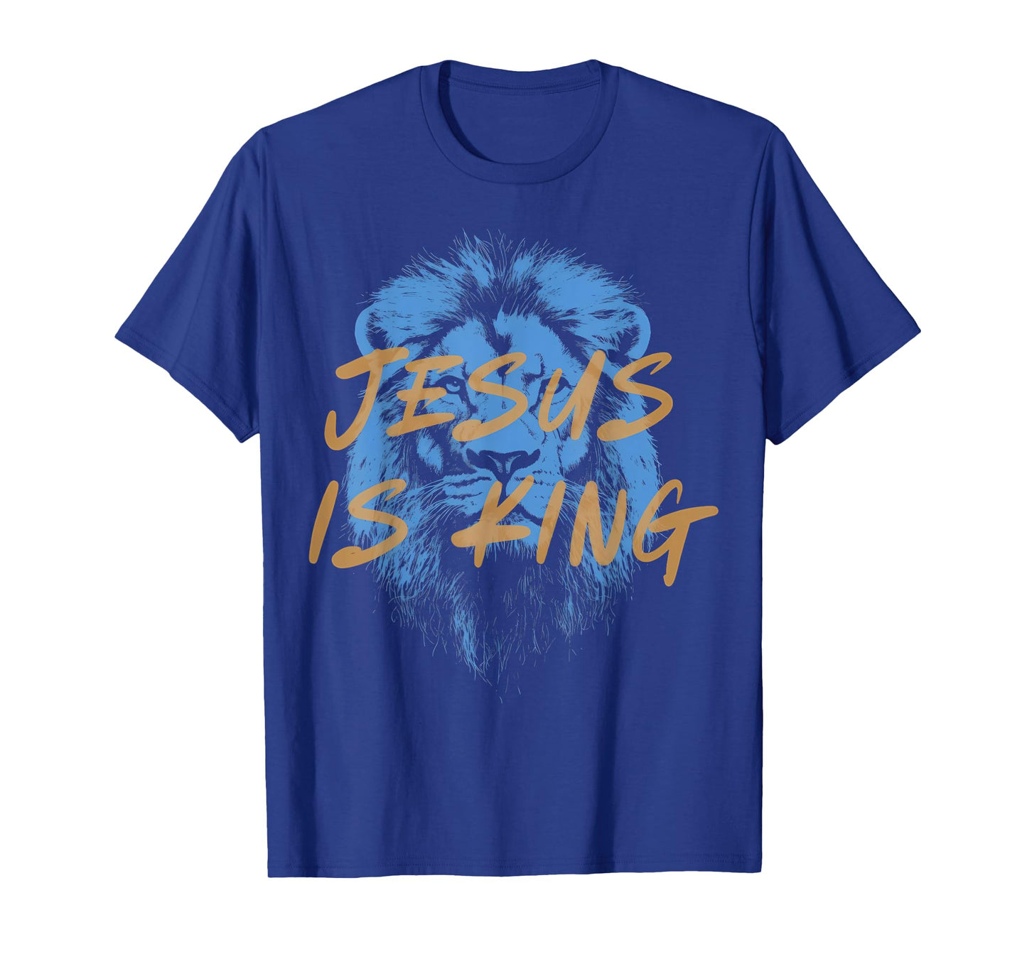 Jesus is King Christian Lion Bible Scripture Faith Religious T-Shirt