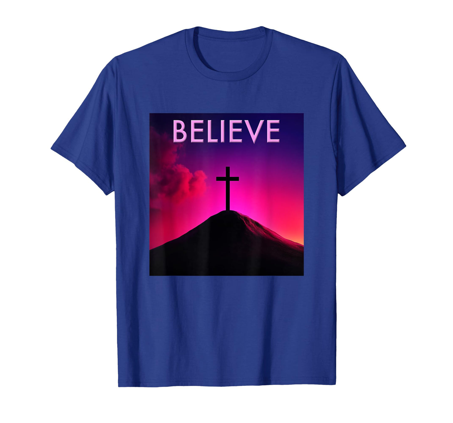Believe Christian Cross Faith Jesus Christ Men Women Kids T-Shirt