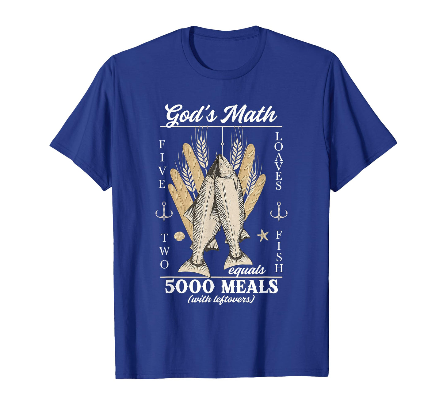 God’s Math Jesus Feeds The 5000 Christian Bible Verse T-Shirt