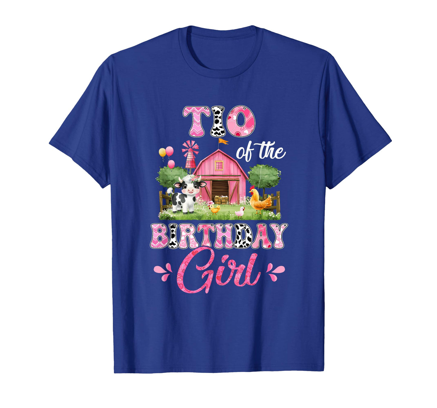 Tio Of The Birthday Girl 1st Birthday Cow Farm Family T-Shirt