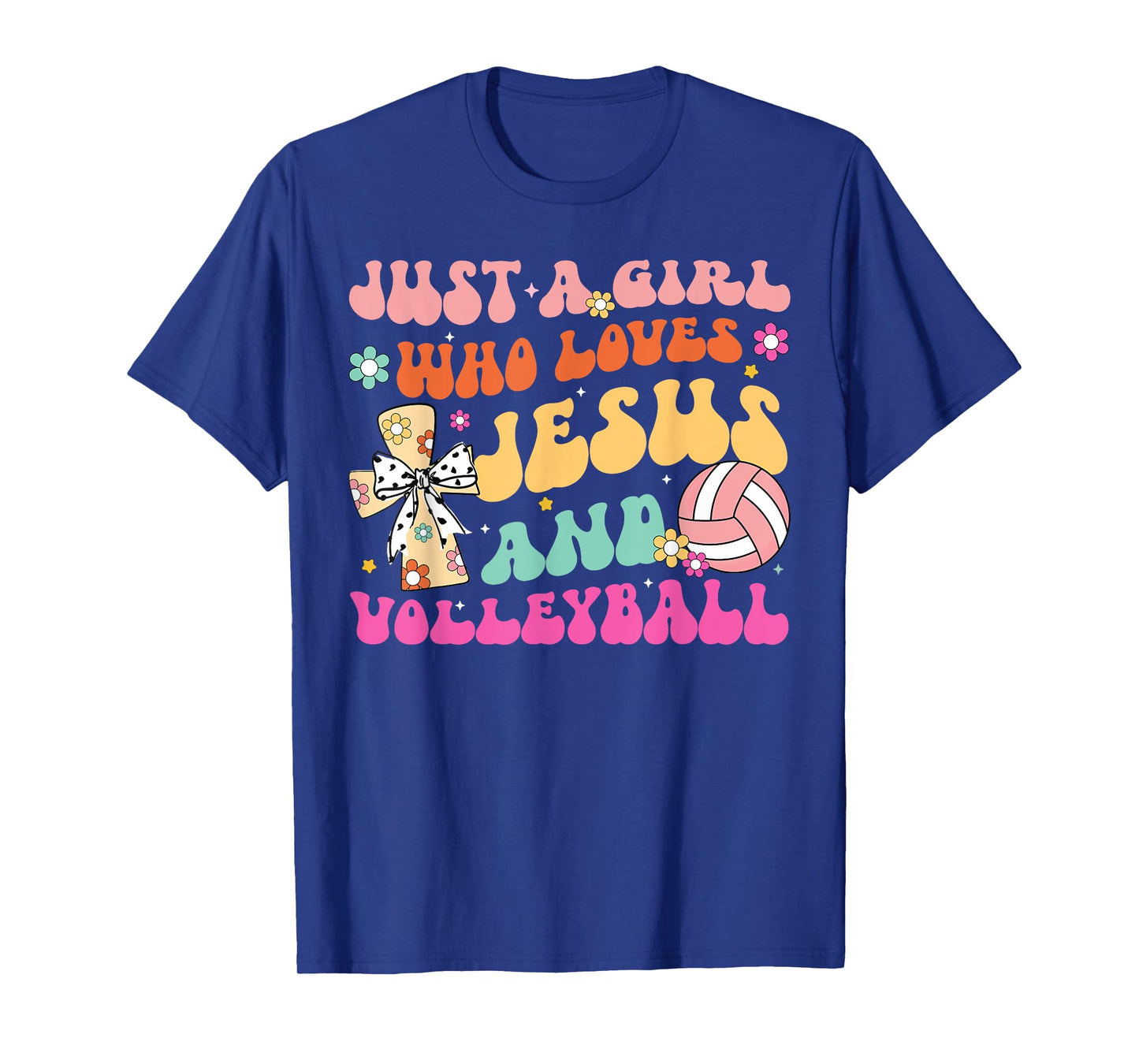 Just A Girl Who Loves Jesus And Volleyball Christian Easter T-Shirt