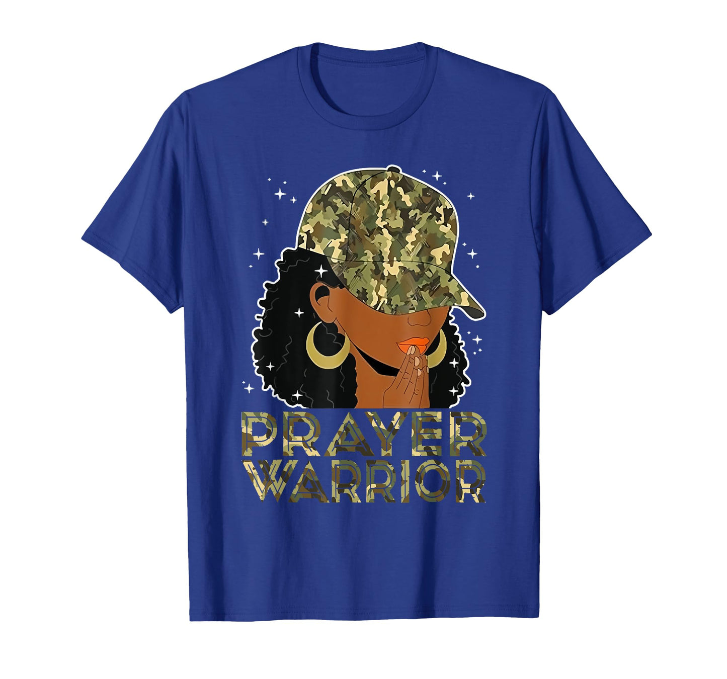 Prayer Warrior Camo Jesus Christian Black Girl Melanin Women T-Shirt
