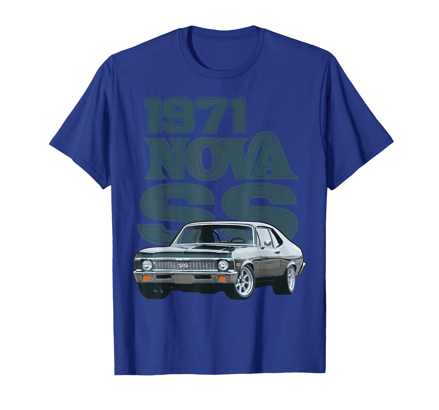 1971 71 Chevys Nova 2 Classic Car Old School Muscle Car T-Shirt