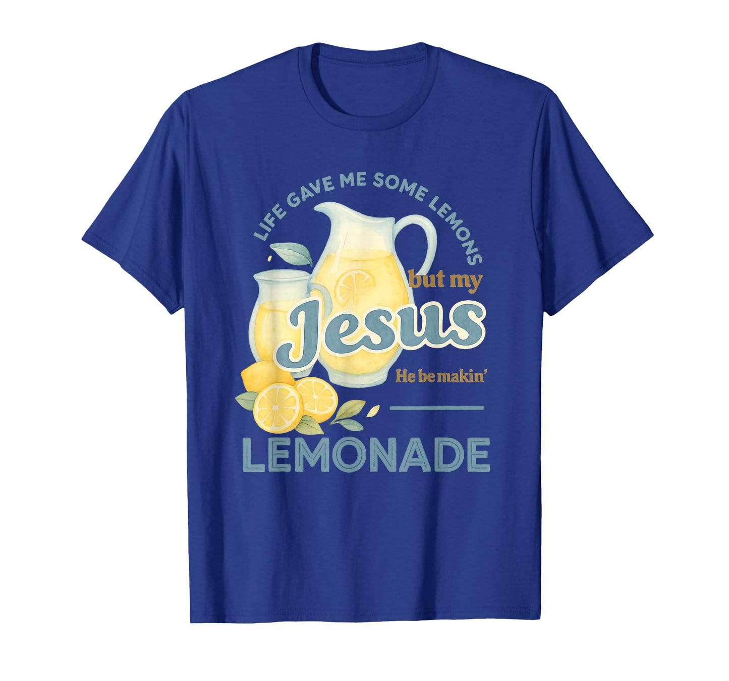 Jesus Makes Lemonade Funny Christian Watercolor Design T-Shirt