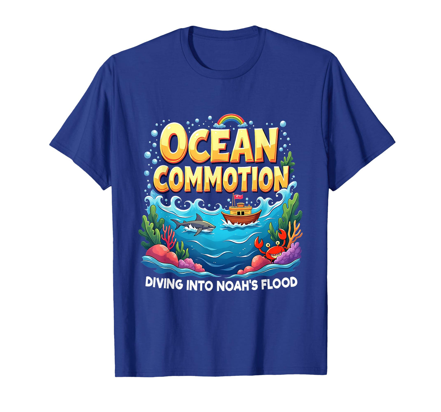 Diving into Noah's Flood VBS 202B Kids Camp Ocean Commotion T-Shirt