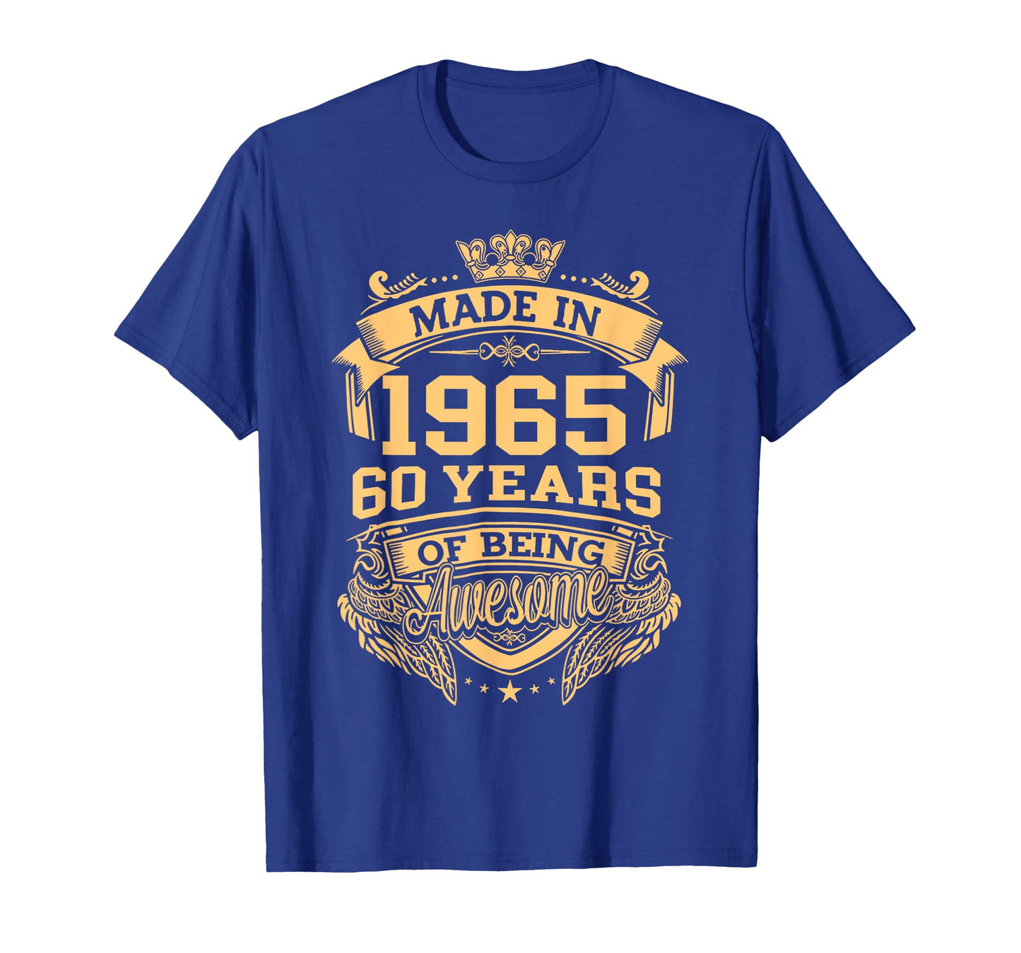 Made In 1965 60 Years Of Being Awesome Vintage 60th Birthday T-Shirt