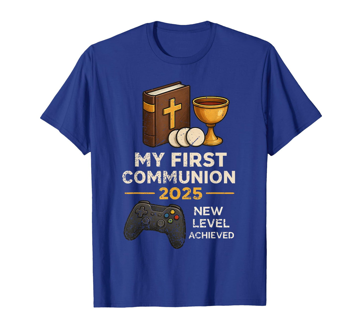 My 1st First Communion 2025 Video Game Catholic Boys Girls T-Shirt