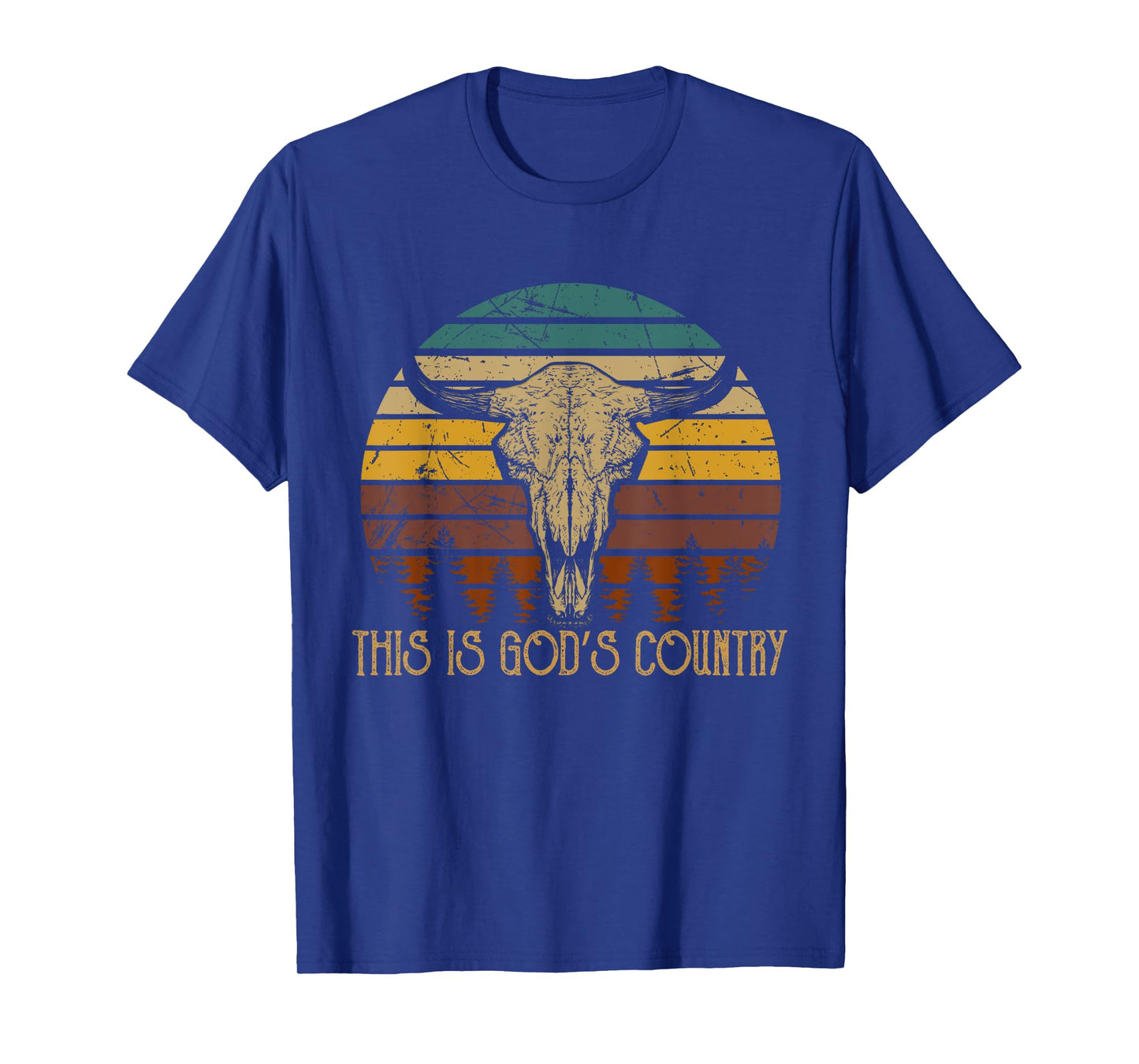 This Is God's Music Country Outfit Bull Skulls Western Howdy T-Shirt