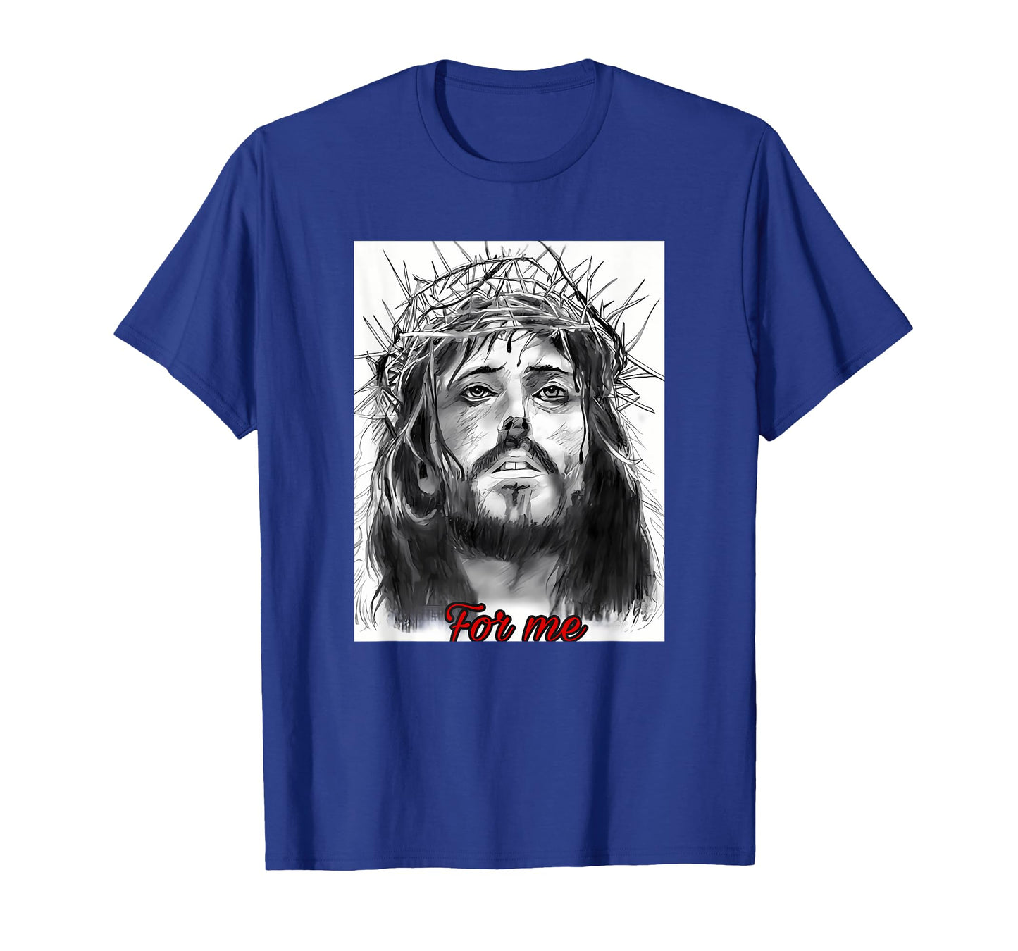 Vintage Face of Jesus with Crown for Me Christ Bible Classic T-Shirt