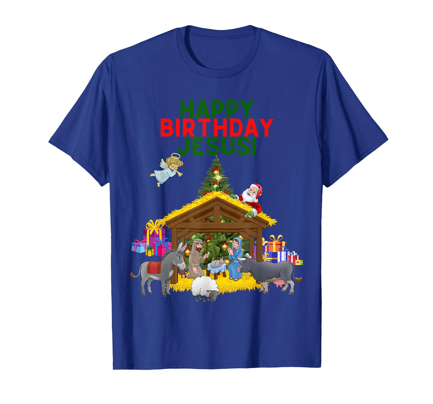 Worship Wear Merry Christmas Christian Happy Birthday Jesus Christ Xmas T-Shirt