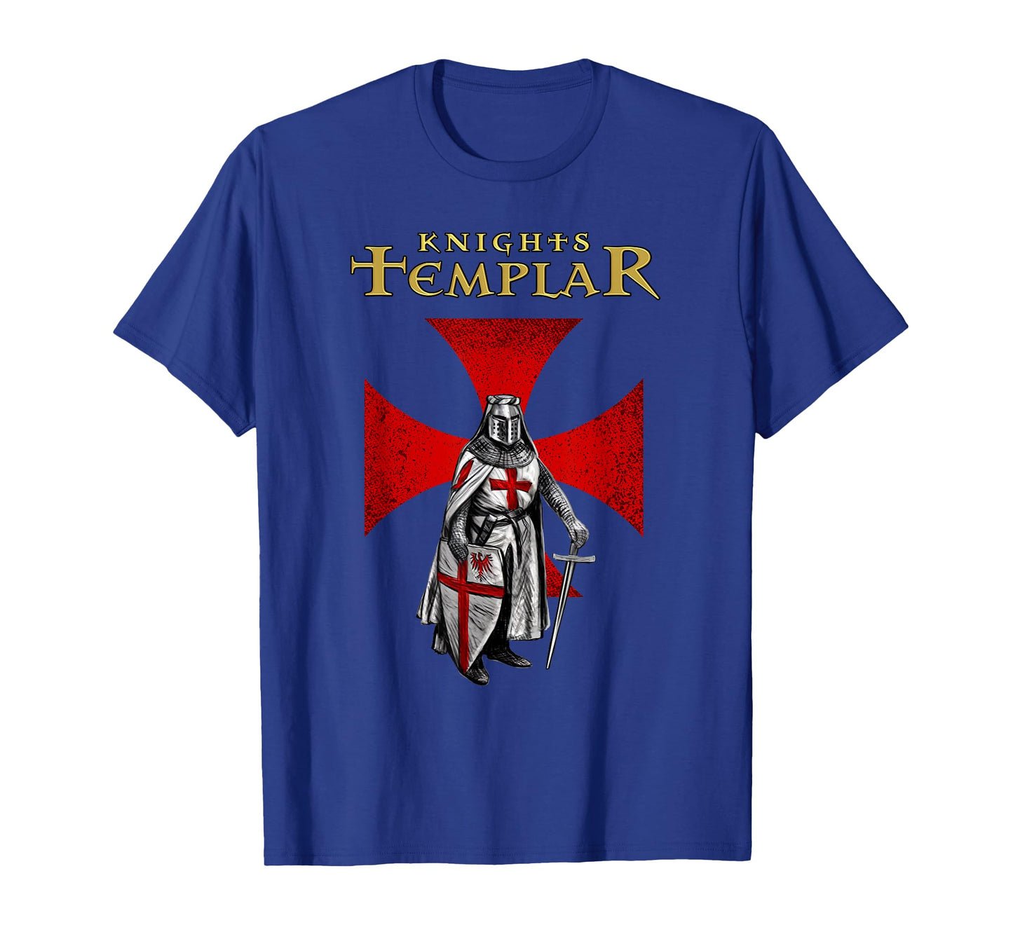 A Warrior of Christ Knights Templar Distressed Cross T-Shirt