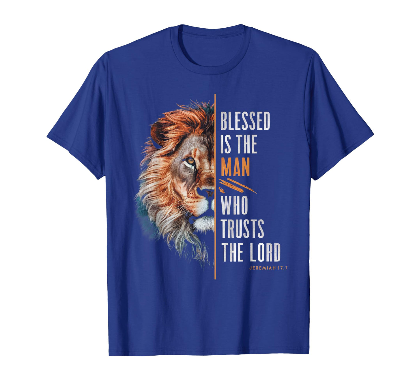 Blessed Christian God Jesus Faith Bible Verse Jeremiah Lion T-Shirt