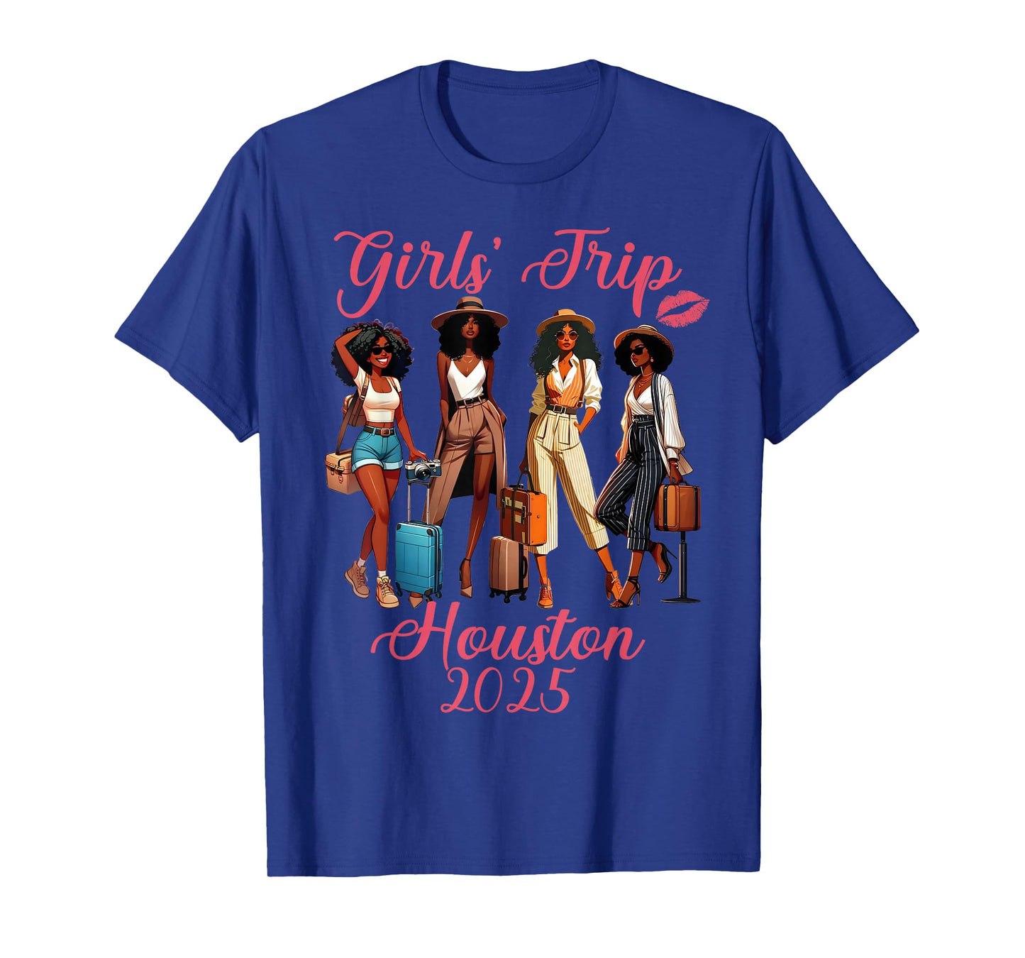 Houston Girls Trip 2025 Black Girls Birthday Squad Vacation T-Shirt