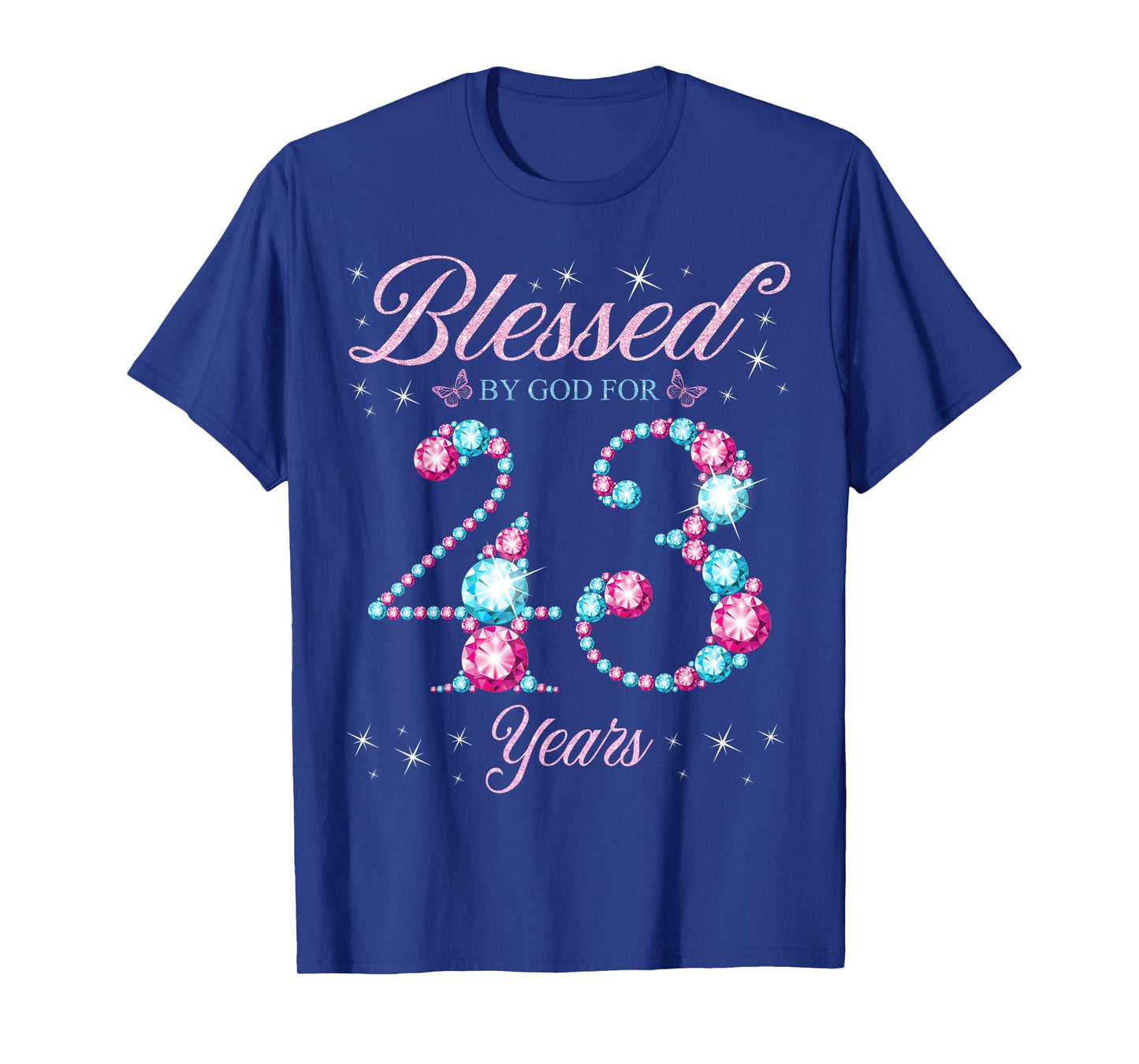 Blessed By God For 43 Years Old 43rd Birthday Woman Queen T-Shirt