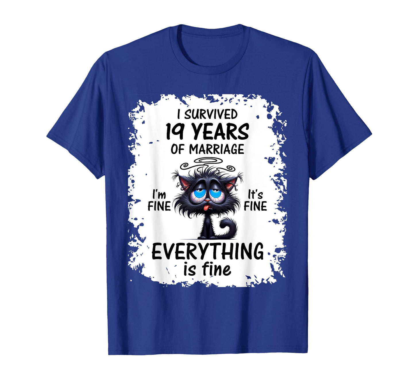 Bronze Wedding I Survived 19 Years Of Marriage T-Shirt