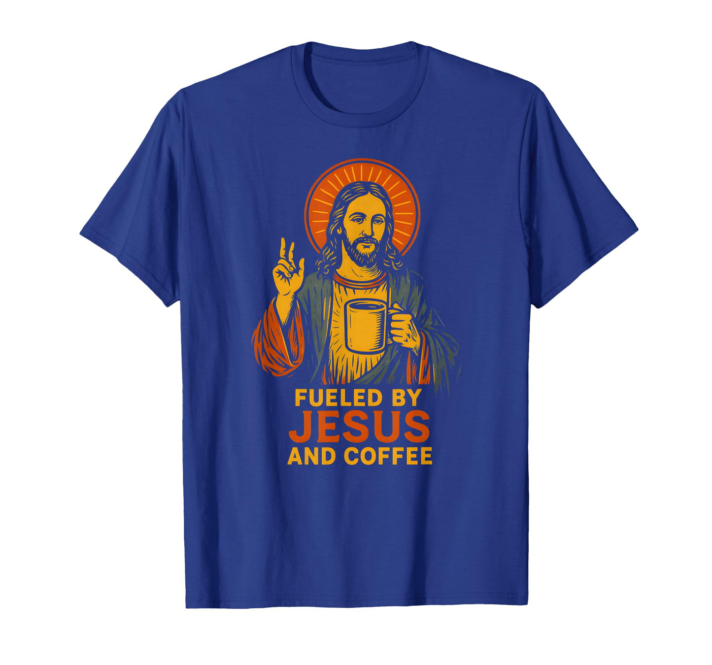 Jesus Coffee Fueled by Fun Womens Christian Faith T-Shirt