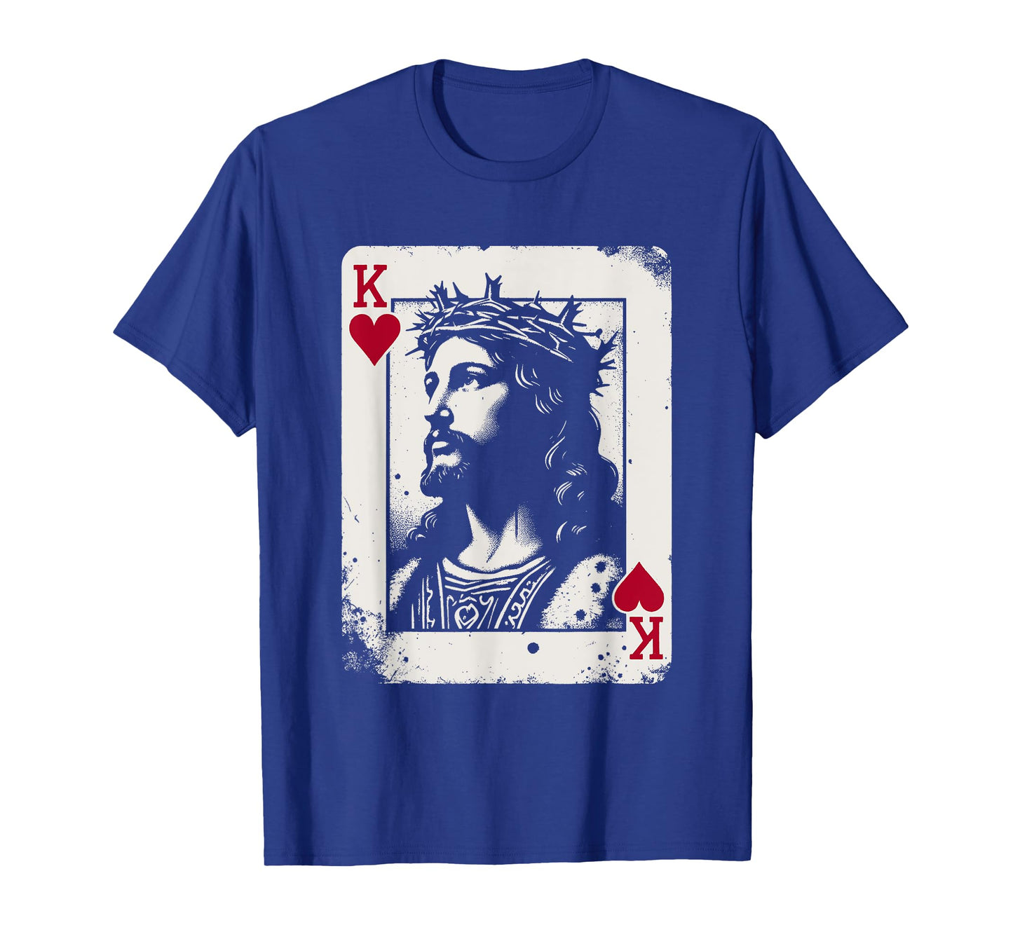 Jesus King Of Hearts - Vintage Religious Card Game Lover T-Shirt