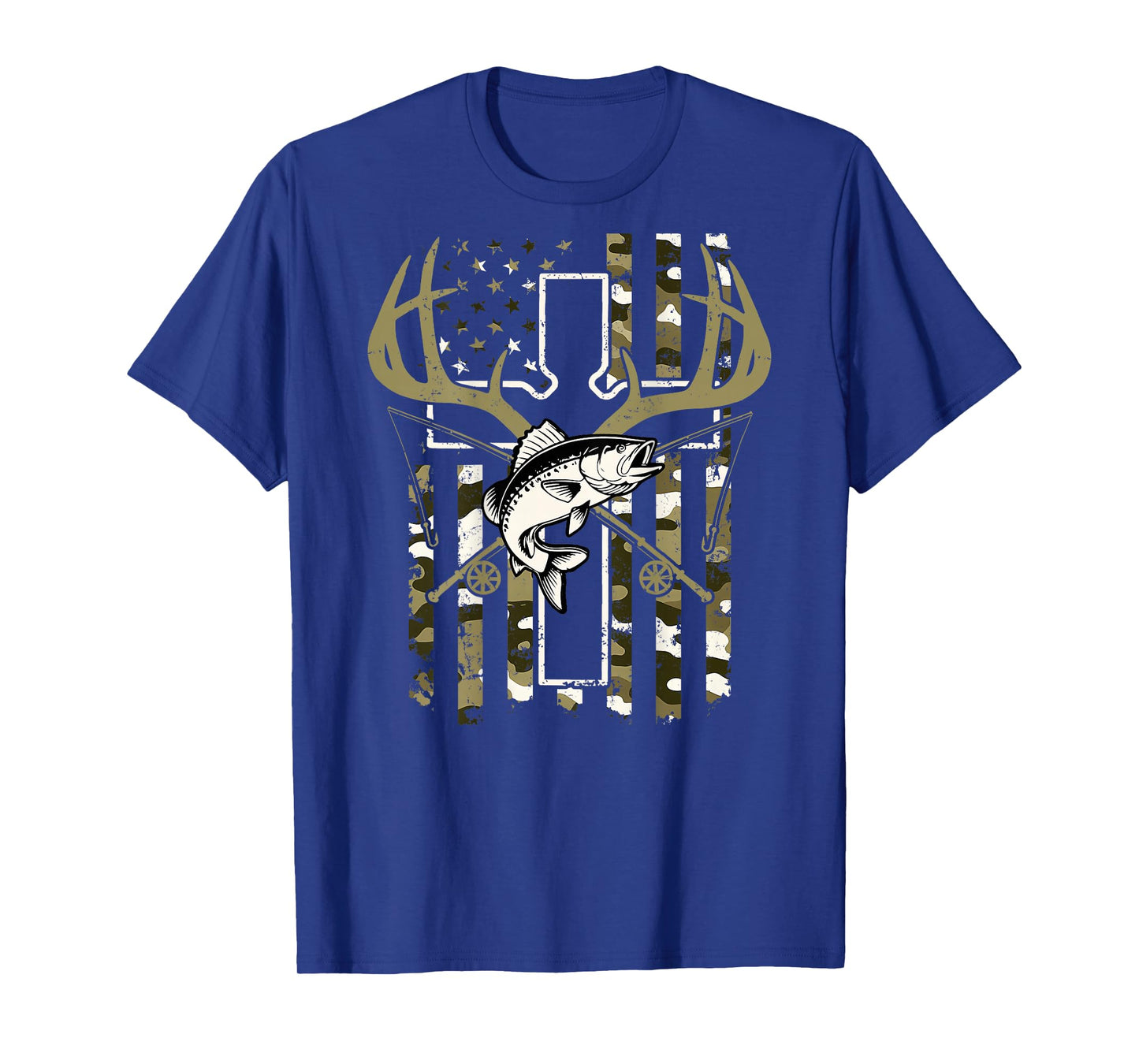 Hunting Fishing Cross Camo Faith Christian Fisherman Hunter T-Shirt