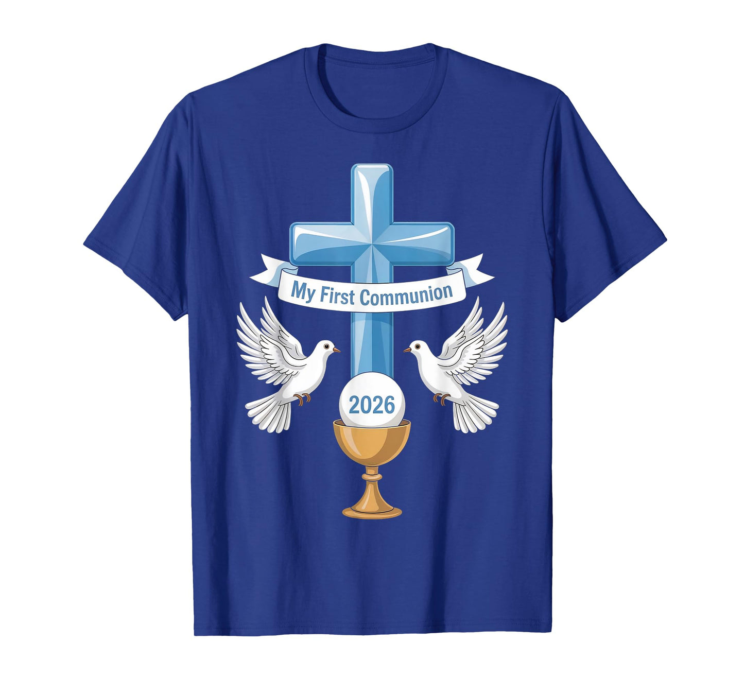 My 1st First Holy Communion 2026 Christian Boys Faith Jesus T-Shirt