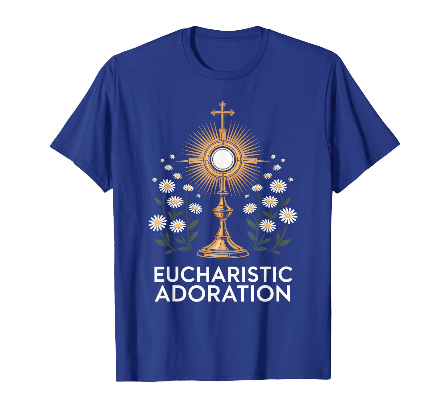 Floral Eucharistic Adoration Catholic T-Shirt