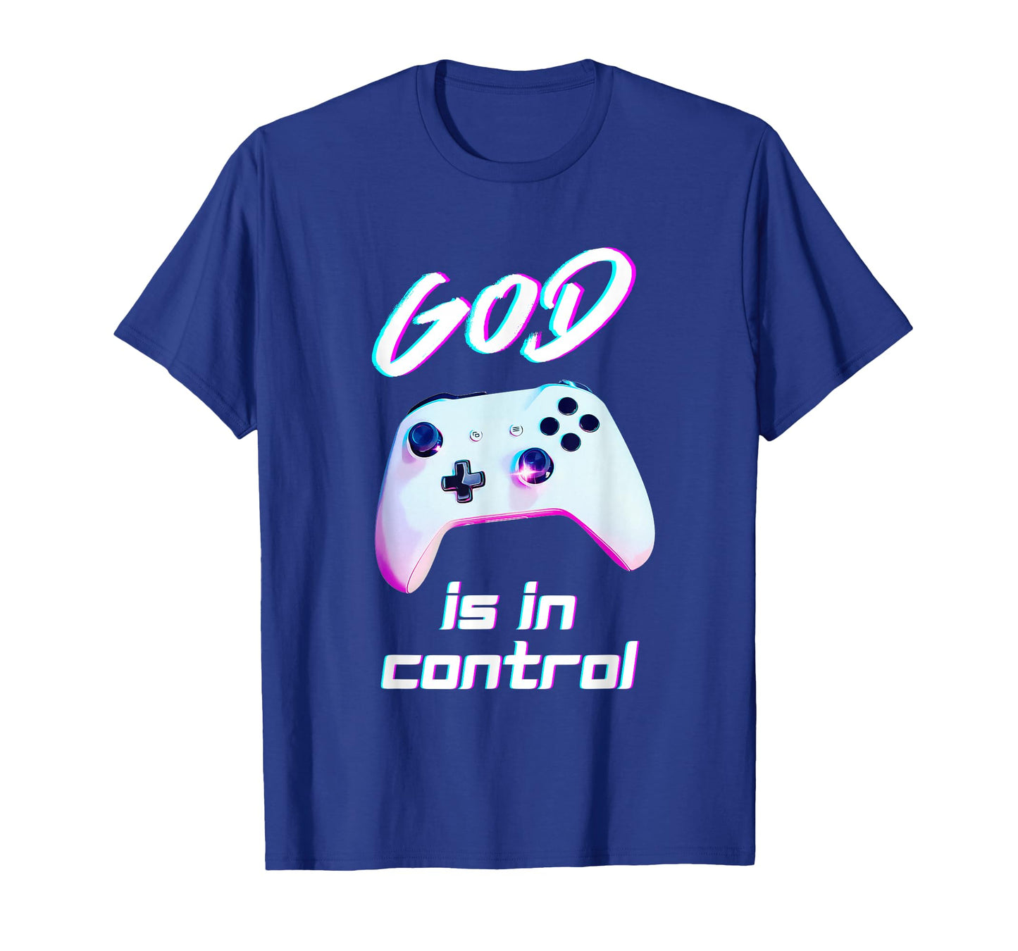 Christian Boys Girls God is in Control Video Game Controller T-Shirt