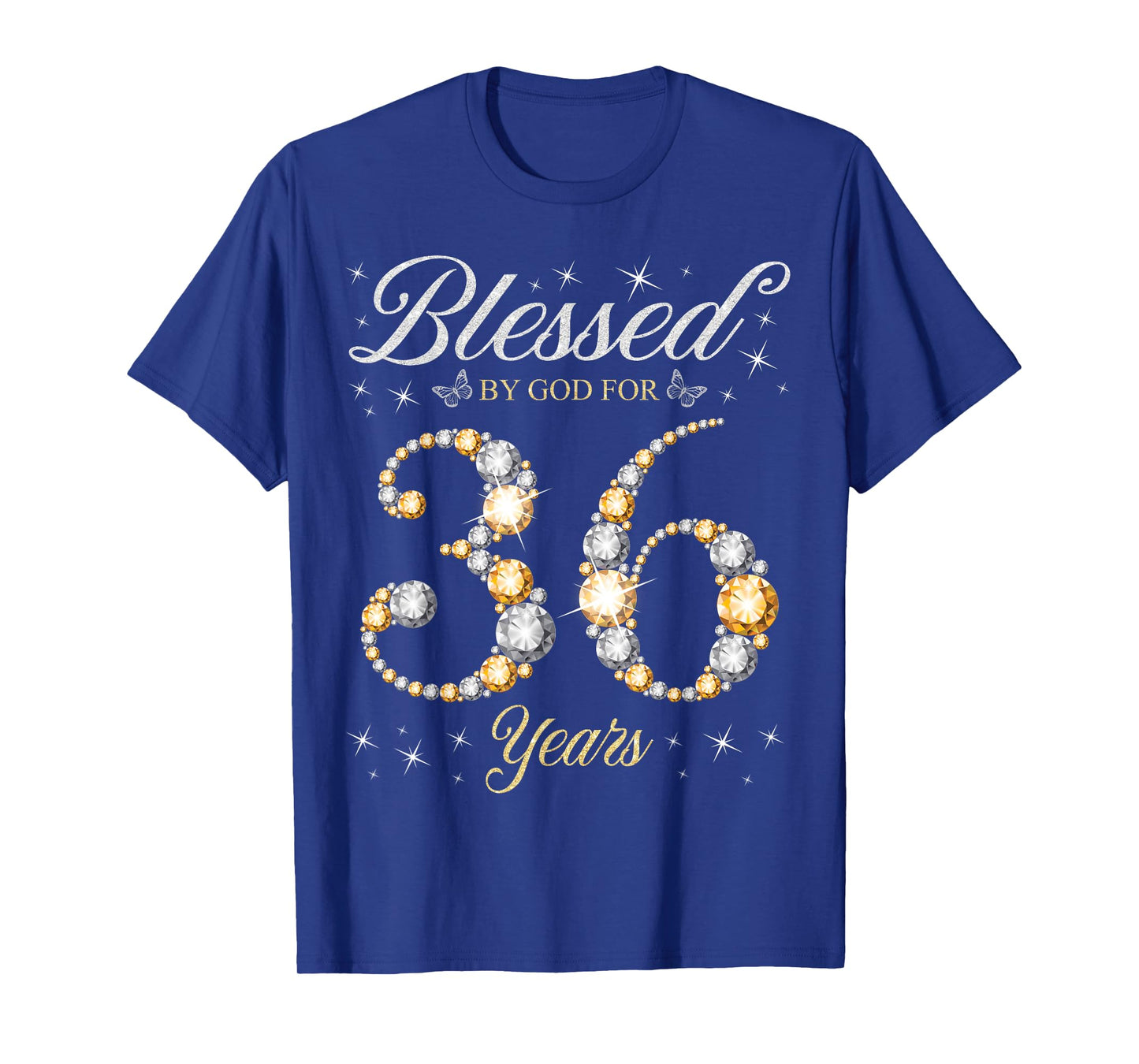 Blessed By God For 36 Years Old 36th Birthday Party T-Shirt