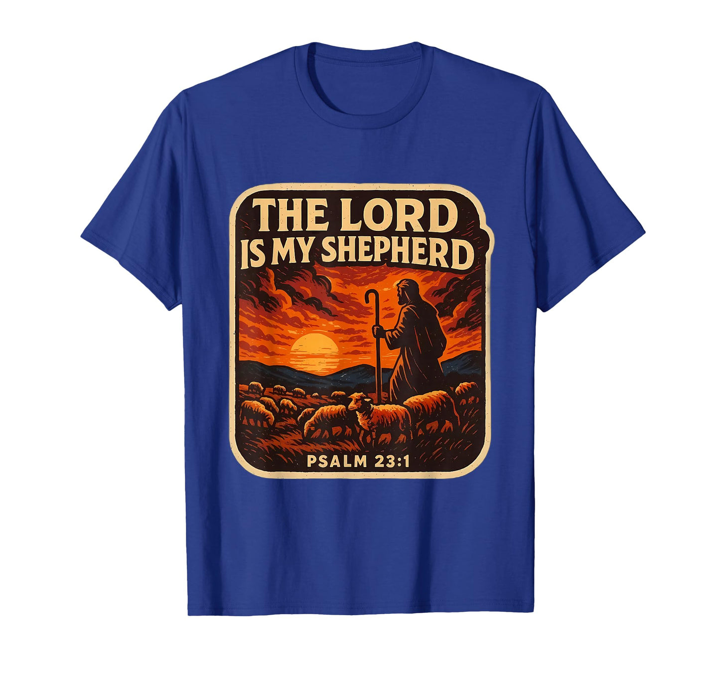 The Lord is My Shepherd Christian Bible Verse Quote Vintage T-Shirt