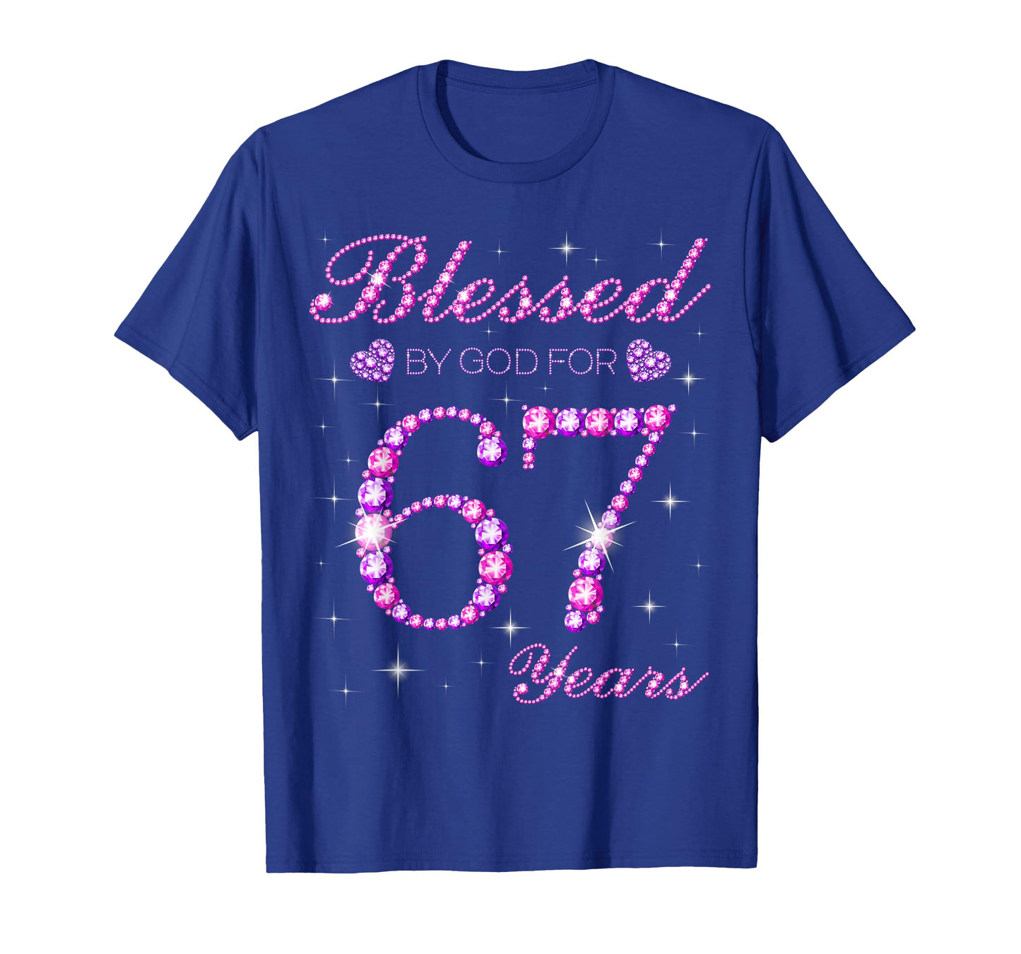 Blessed by God for 67 Years Old 67th Birthday Party T-Shirt