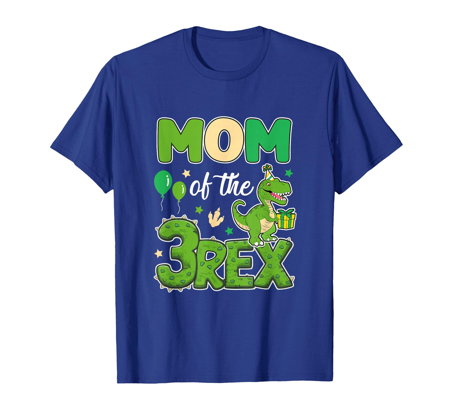 Mom Of The Three Rex Birthday Dinosaur Family Matching T-Shirt