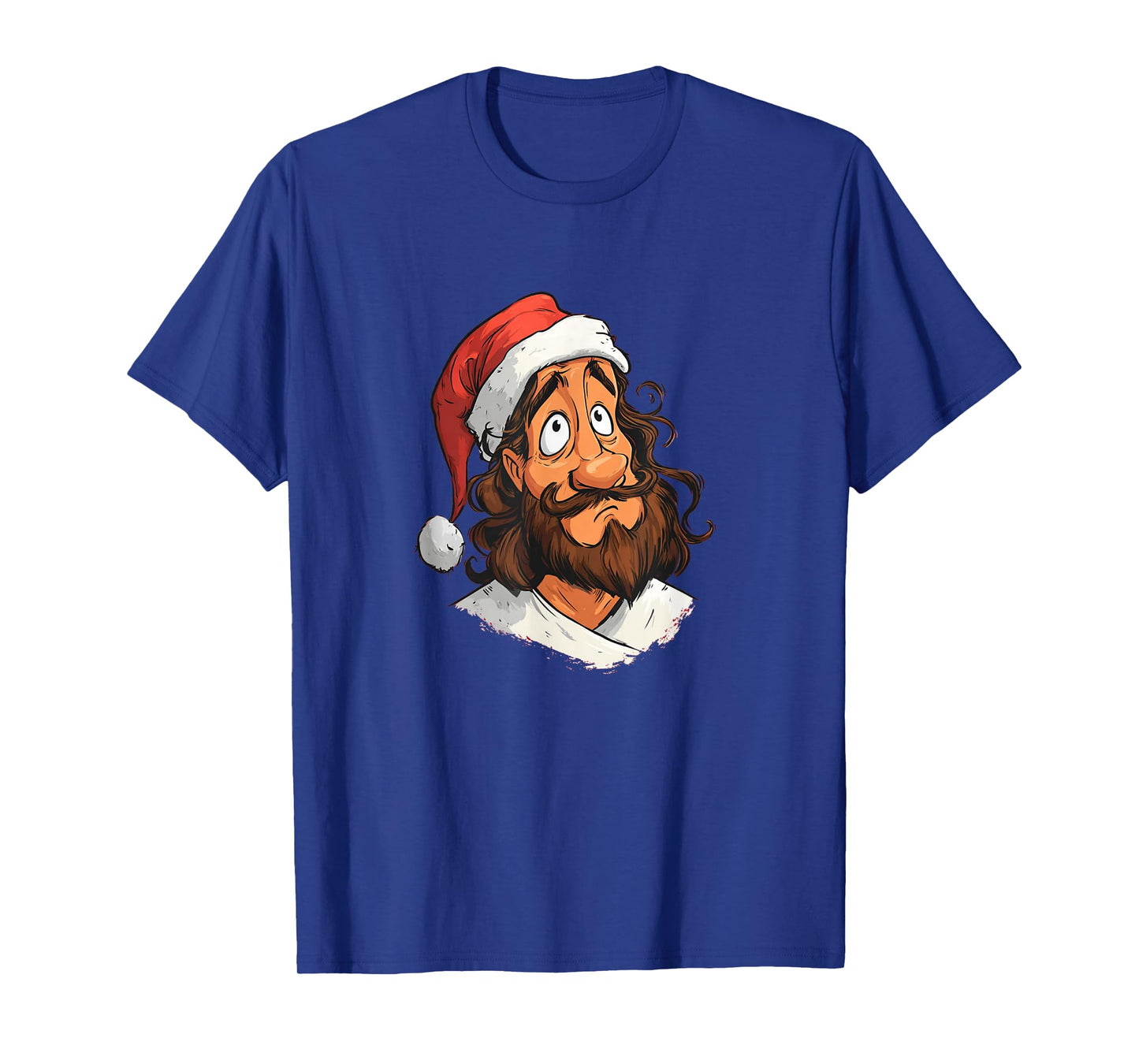 Pretty Jesus Graphic in Christmas Style T-Shirt