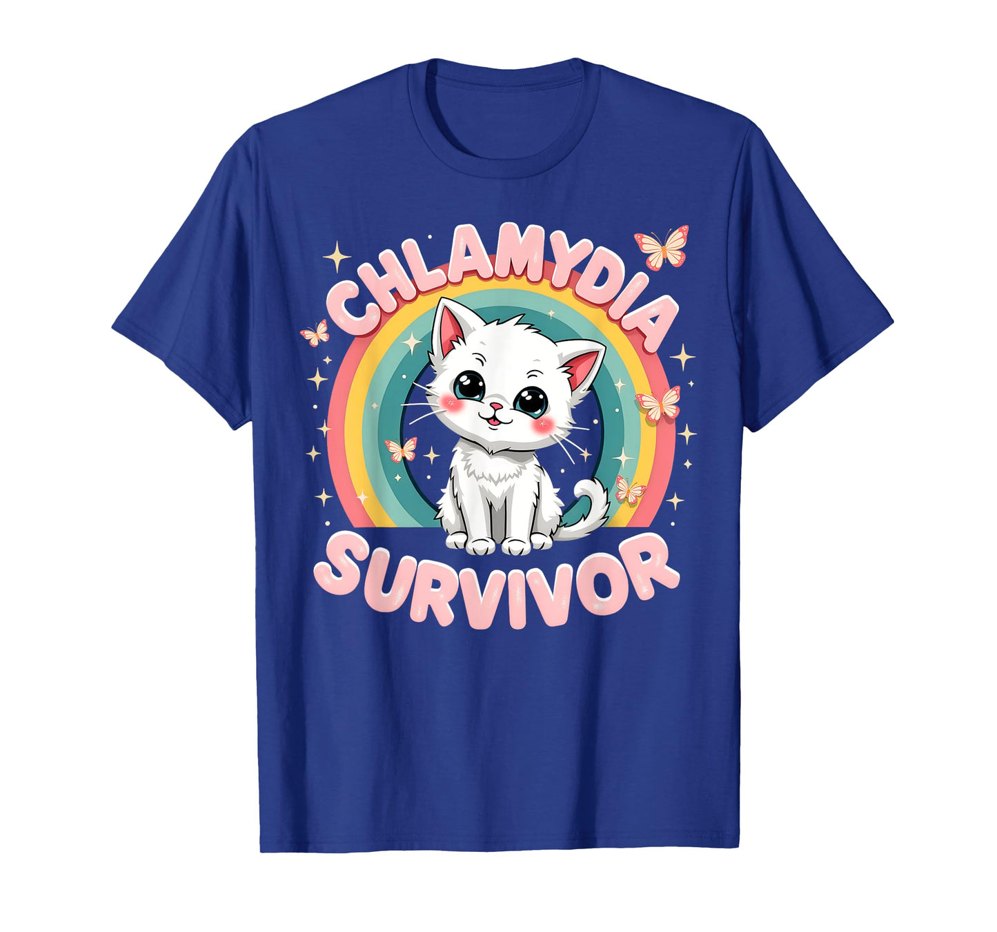 Chlamydia Survivor Cat Funny Adult Humor Inappropriate T-Shirt