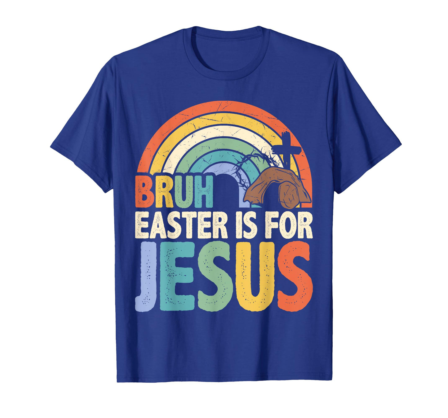 Bruh Easter Is For Jesus Christian Easter Teen Boys Mens T-Shirt