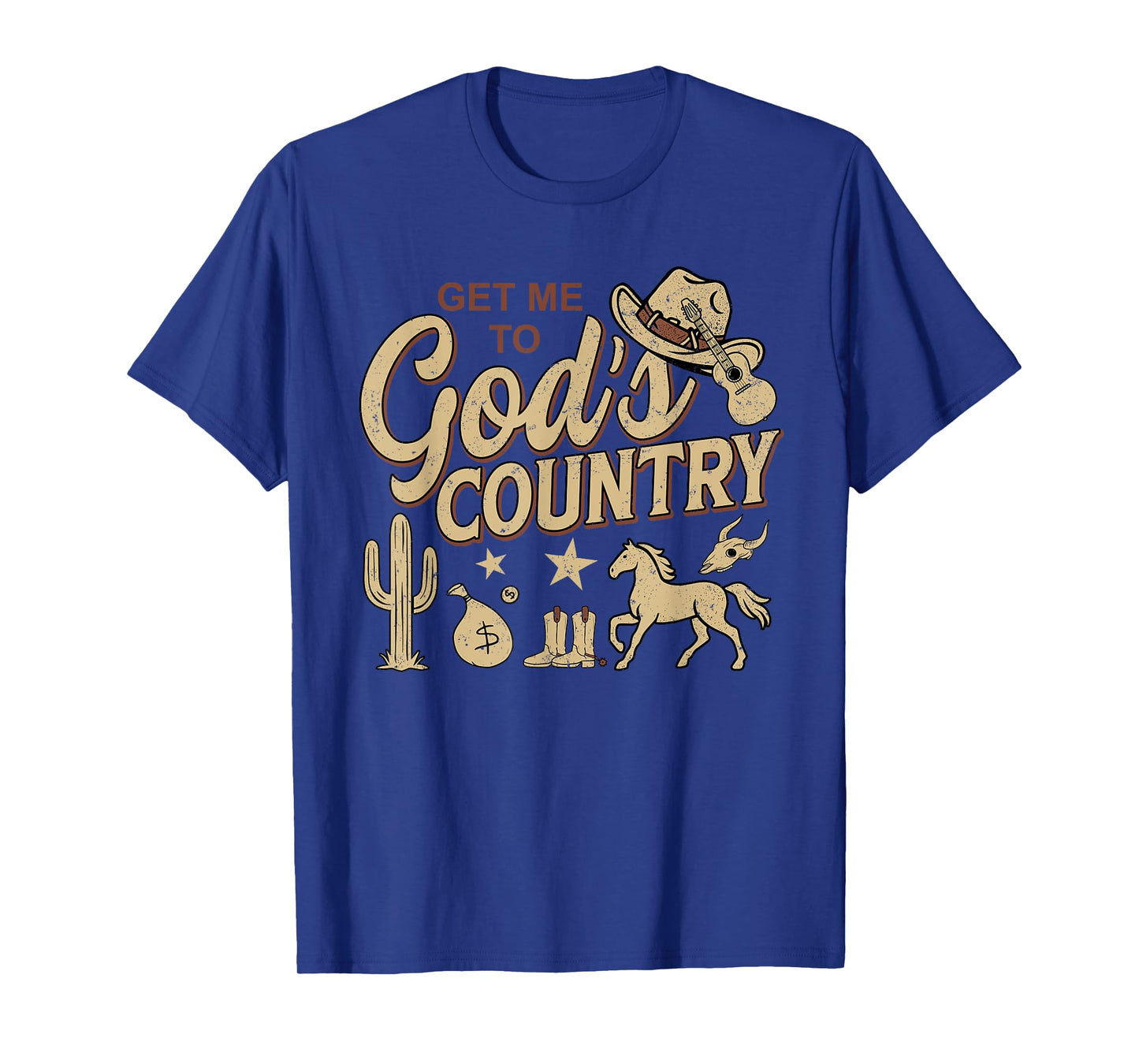 Vintage Get Me To God’s Country Funny Country Hat T-Shirt