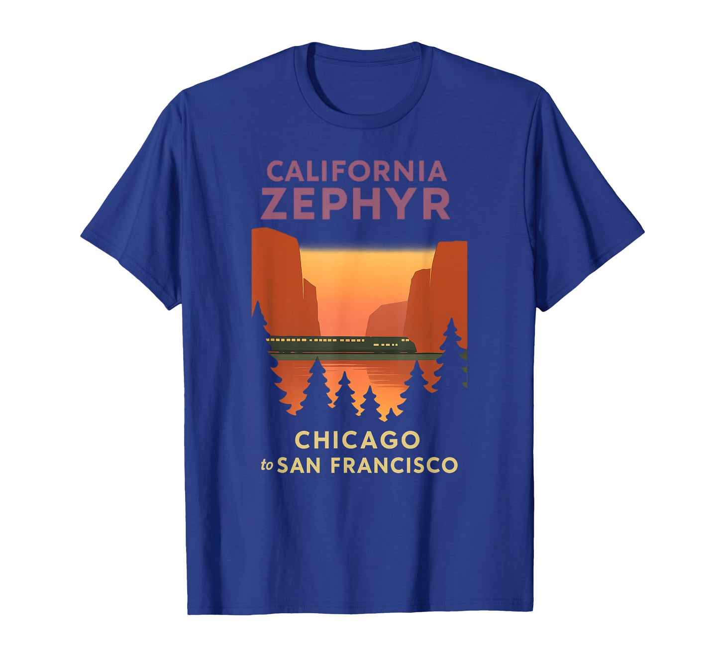 California Zephyr (Chicago to San Francisco) CA Cali State T-Shirt