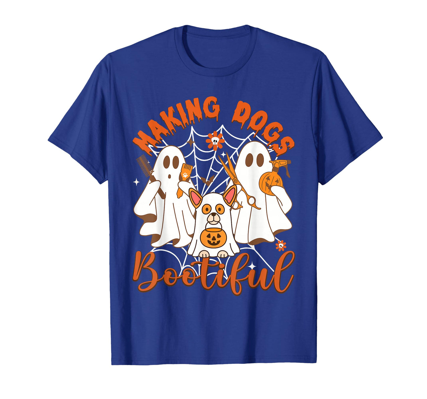 Making Dogs Bootiful Cute Halloween Ghost Puppy Men Women T-Shirt
