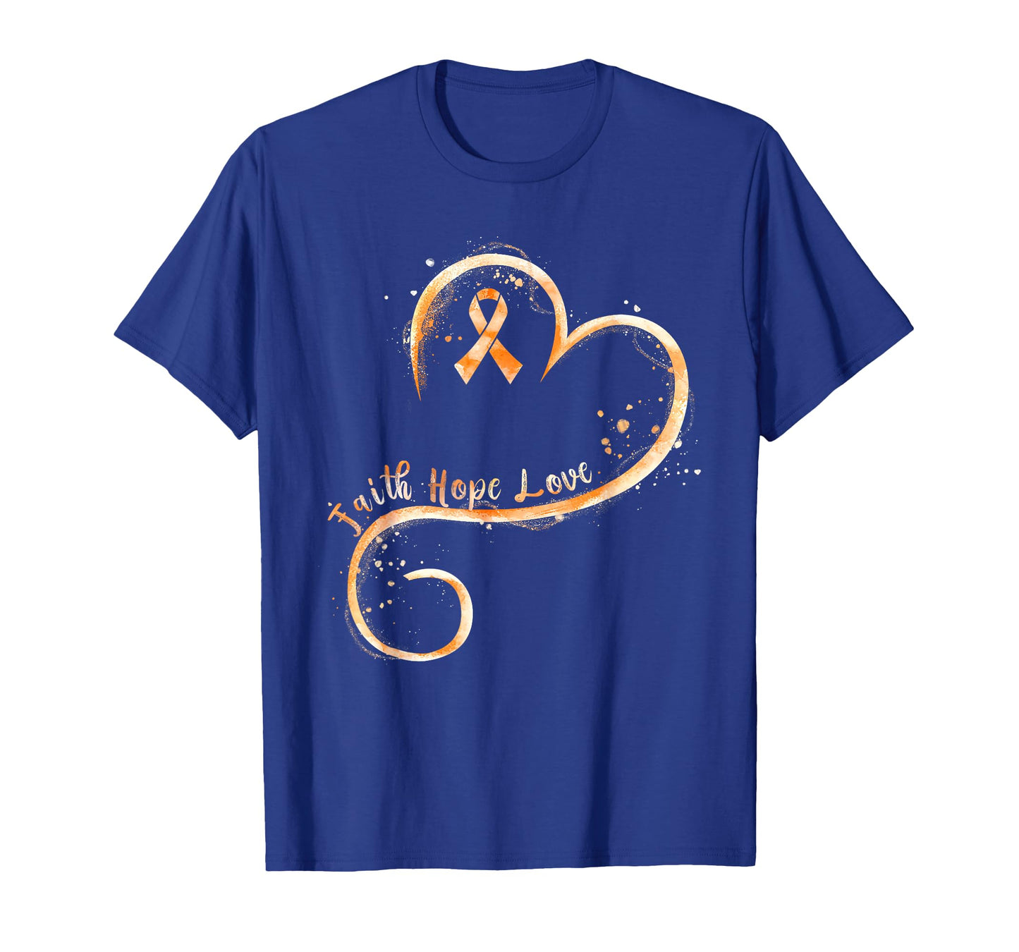 September Faith Hope Love Orange Ribbon Leukemia Awareness T-Shirt