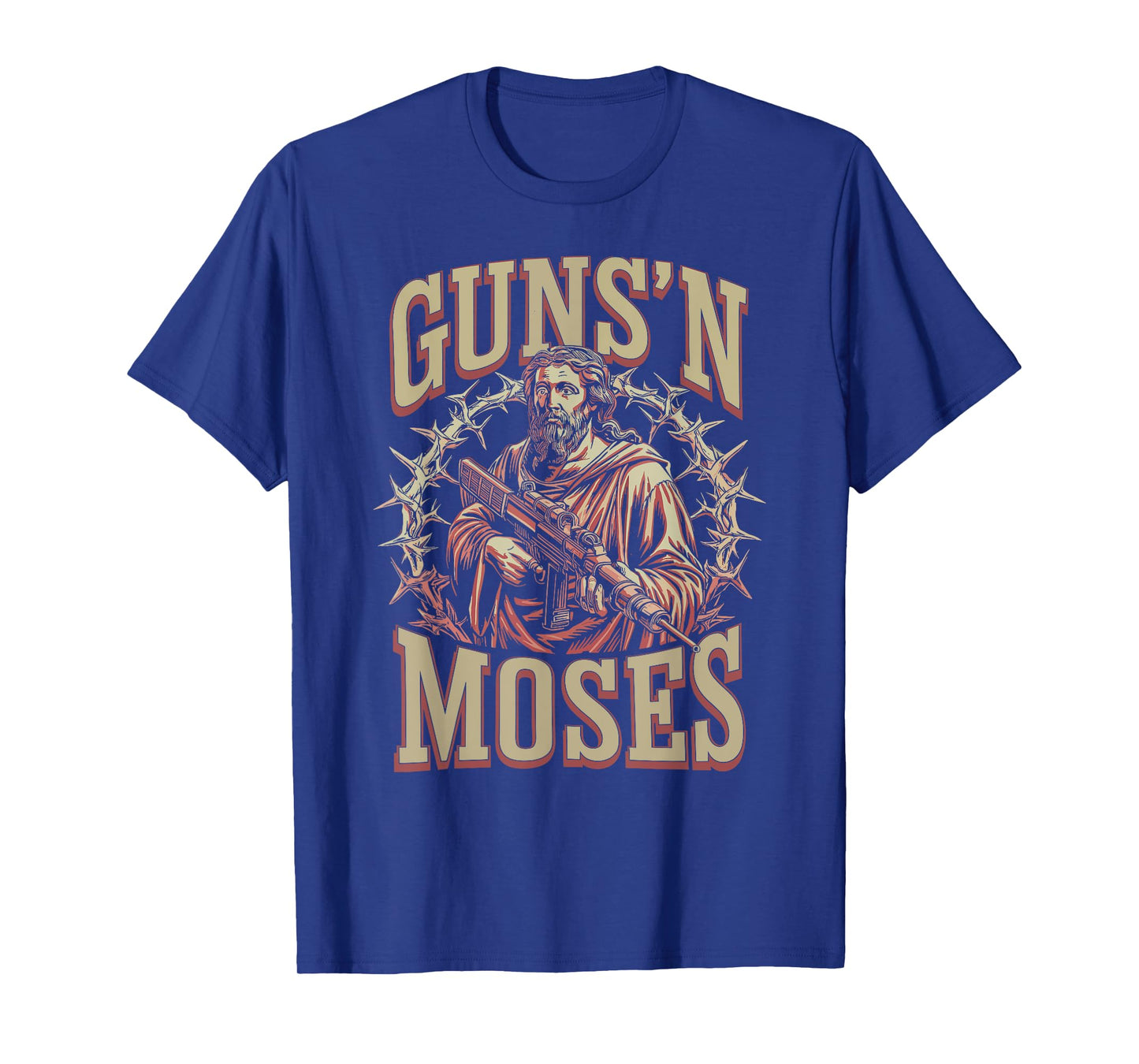 Guns N Moses, Religious Christian Bible Moses Gun Lover T-Shirt
