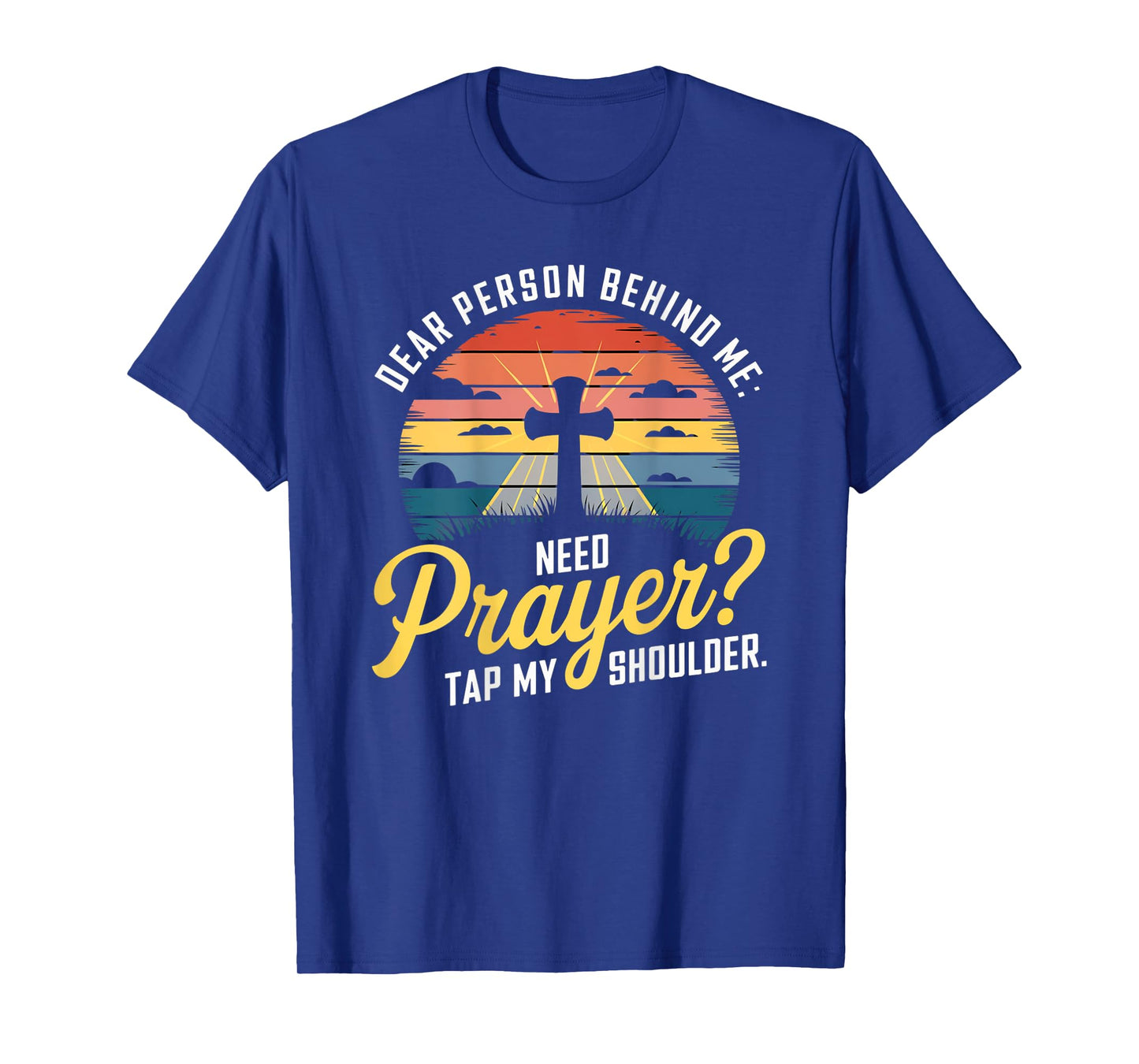 Tap for Prayer Christian Faith on Back T-Shirt
