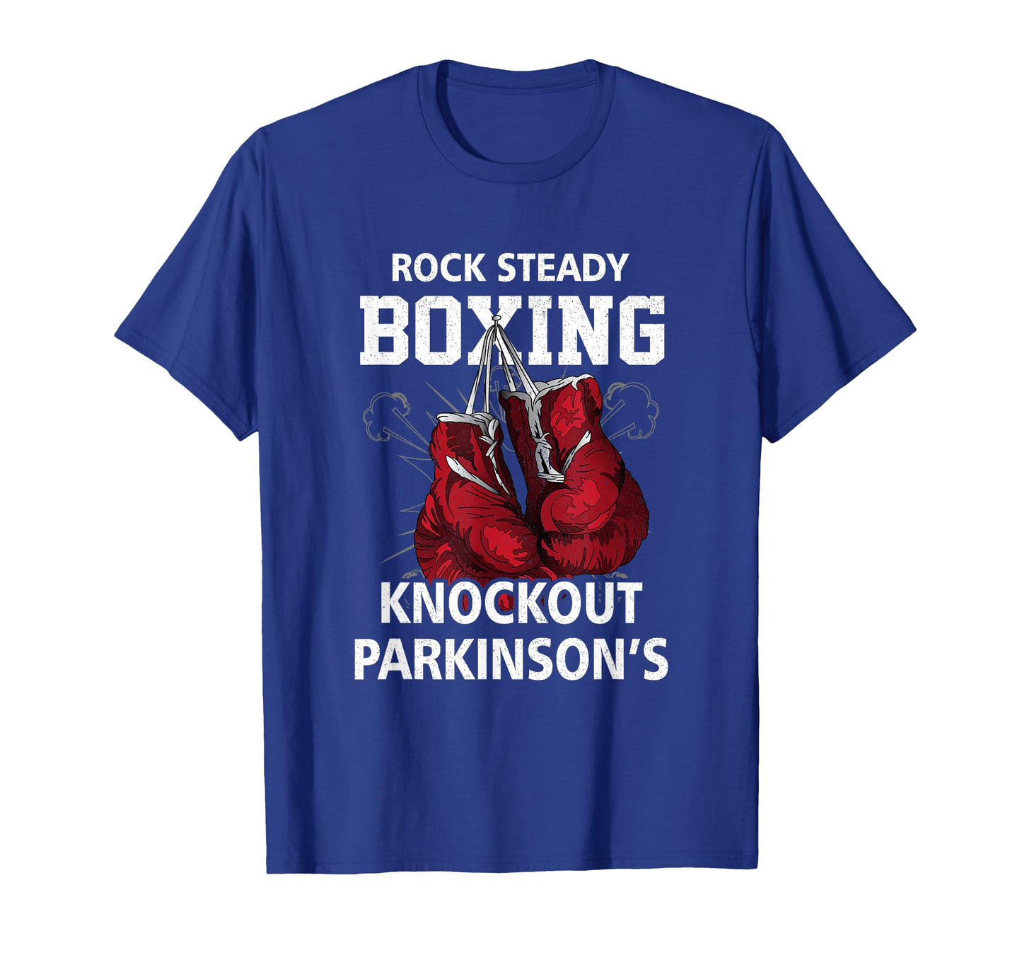 Vintage Boxing Gloves Rock Steadys Boxing Knockout Parkinson T-Shirt